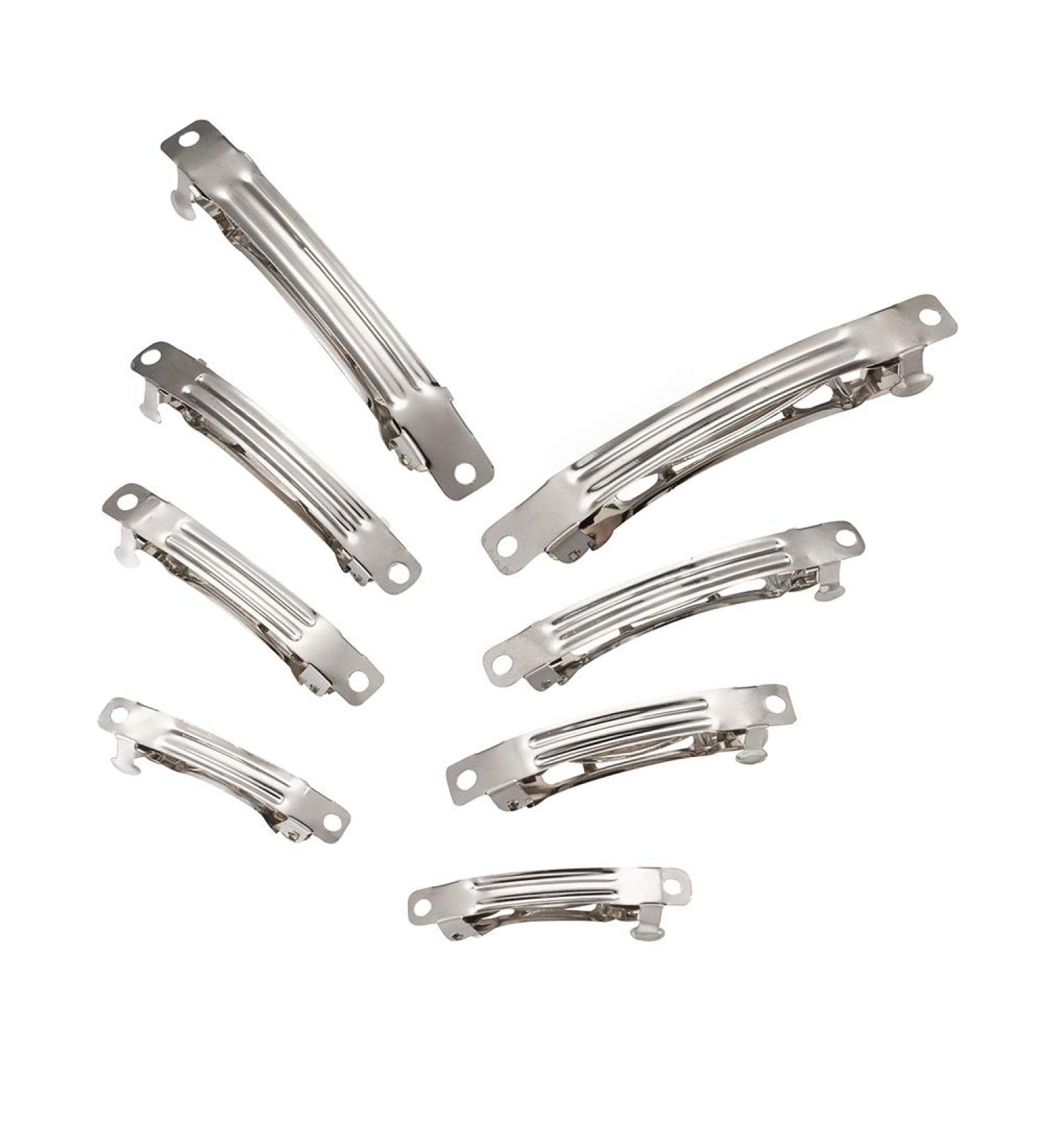 Craftdady 100pcs French Hair Clips - Iron DIY Accessories 4 Sizes (30/39/78mm) - Platinum Finish - Buy Online on GoSupps.com