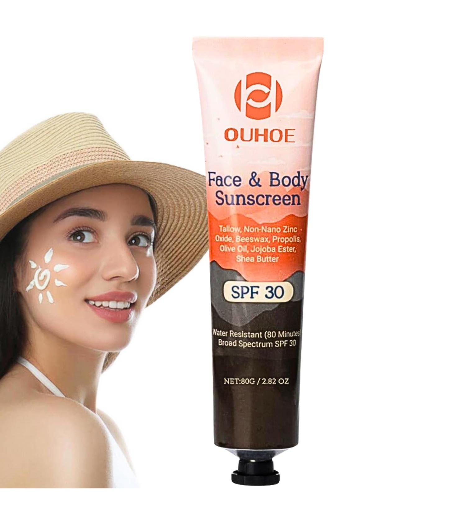 Trendyfave Sunscreen Spf 30+ Invisible Fluid Sun Cream Spf30+ Very Water+Sweat Resistant Face Sun Cream Ultra Light Uv Protetion Suncream Suncream For Sensitive Skin For Women & Men 80ml - Buy Online on GoSupps.com
