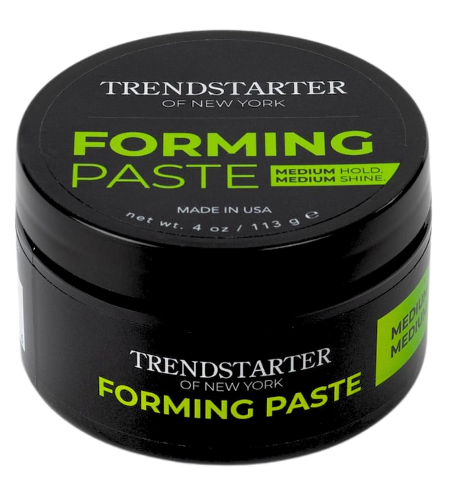 Buy TRENDSTARTER Forming Paste - 4oz Medium Hold & Shine - Lightweight Water-Based Hair Cream for All Hair Types - Premium All-Day Flake-Free Styling Product - Buy Online on GoSupps.com