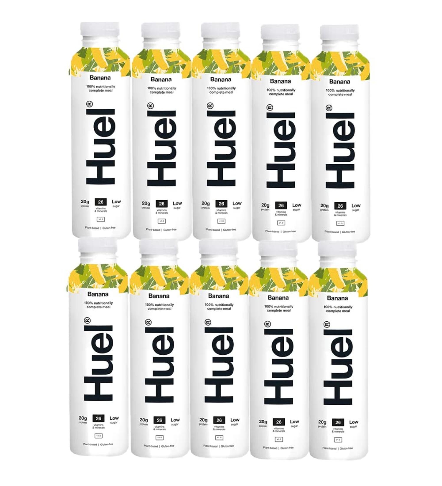 10 x 500 ml Ready to Drink Complete Meal Banana Flavour Low Sugar Plant Based