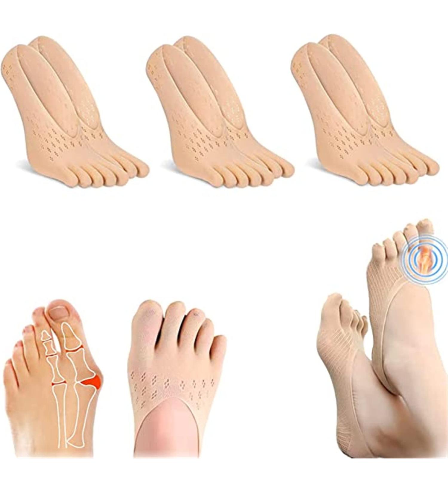 Projoint Antibunions Health Socks - Anti-Slip Cotton Toe Socks for Bunions and Overlapping Toes (3 Pack) - Buy Online on GoSupps.com