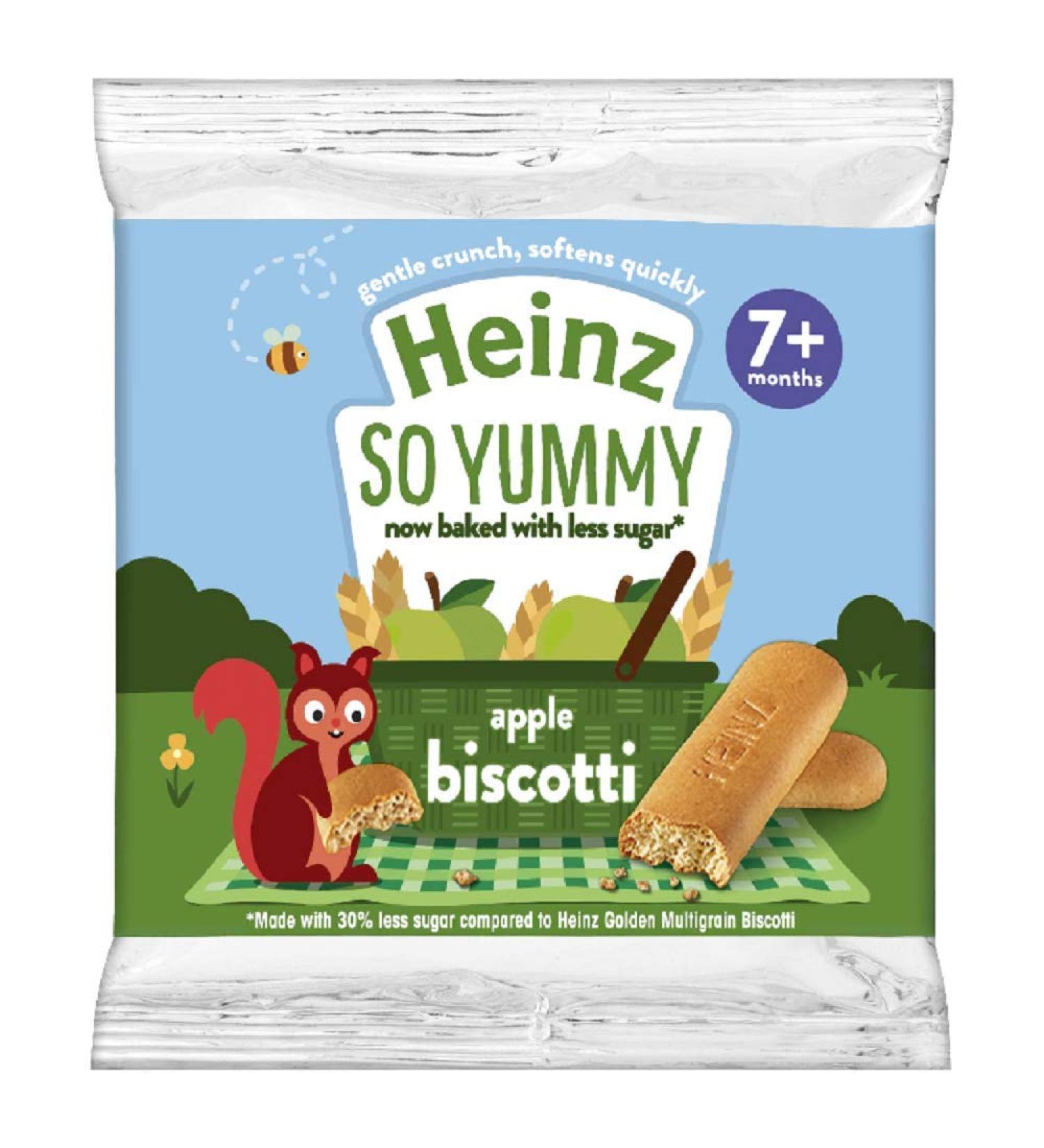 Heinz Reduced Sugar Apple Biscotti 7 months + 60g - Healthy Snack for Babies - Buy Online on GoSupps.com