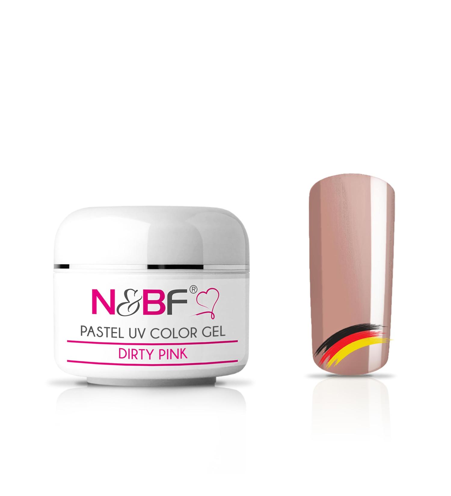 N&BF UV Farbgel Pastel Dirty Pink - Medium Viscosity Color Gel for Geln gel | Made in Germany | Self-Smoothing Pastel Color Gel - Buy Online on GoSupps.com