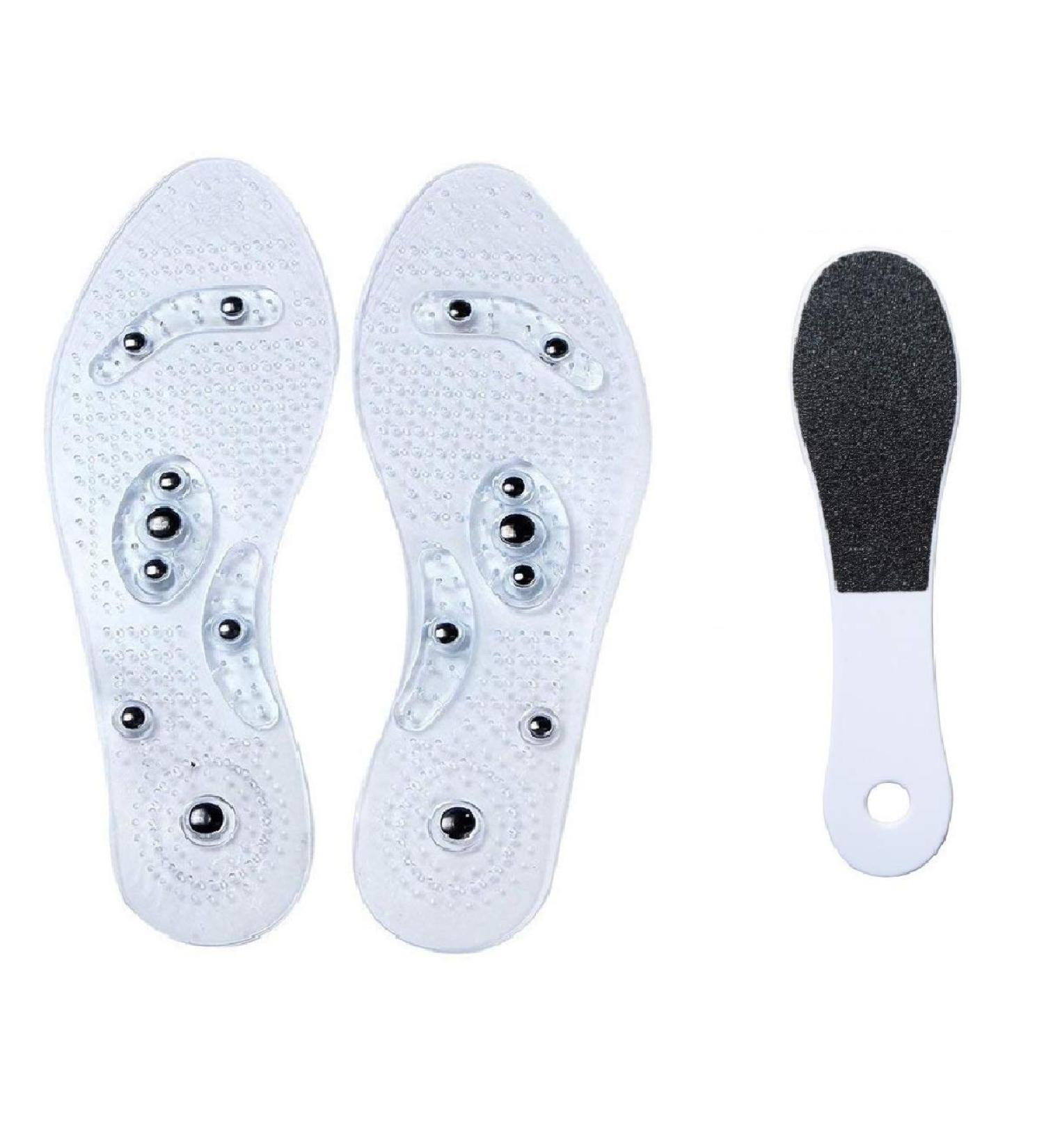 Magnetic Therapy Insoles - Pain Relief & Plantar Fasciitis Support | Acupressure Massage | Washable & Cuttable | Men Women Unisex - 1 Pair - Buy Online on GoSupps.com