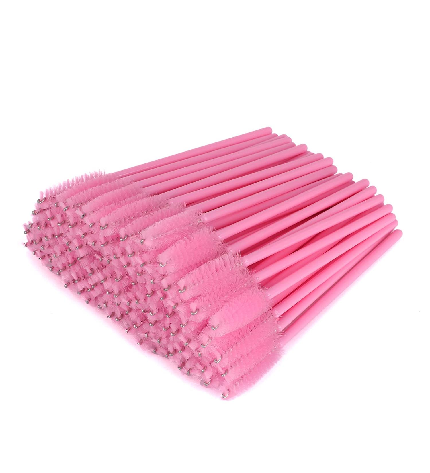 G2PLUS 100 PCS Pink Eyelash Brushes Spoolies - Disposable Mascara Wands for Eyelash Extensions - Buy Online on GoSupps.com