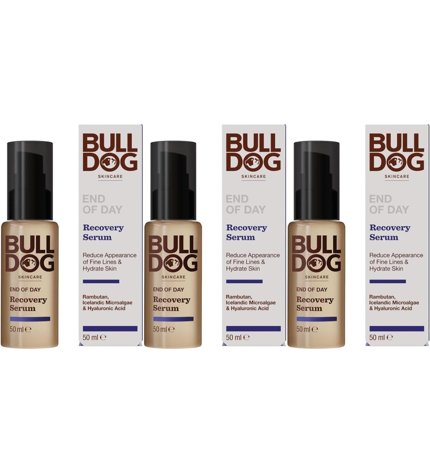 BULLDOG SKINCARE End Of Day Recovery Serum for Men Reduce fine lines and moisturize 60ml x 3 Pack - Buy Online on GoSupps.com