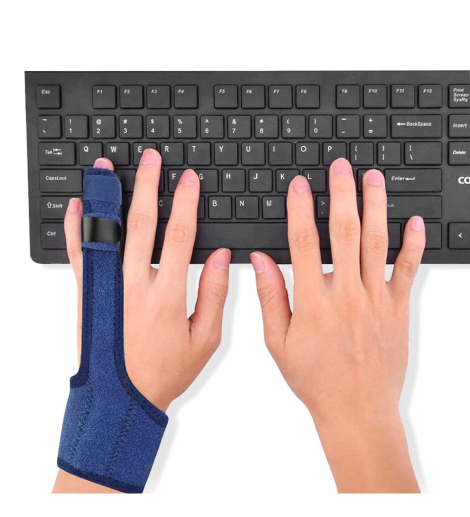 Health Gear Finger Corrector - Steel Support for Hammer Fingers & Sprains - Navy Blue - Buy Online on GoSupps.com