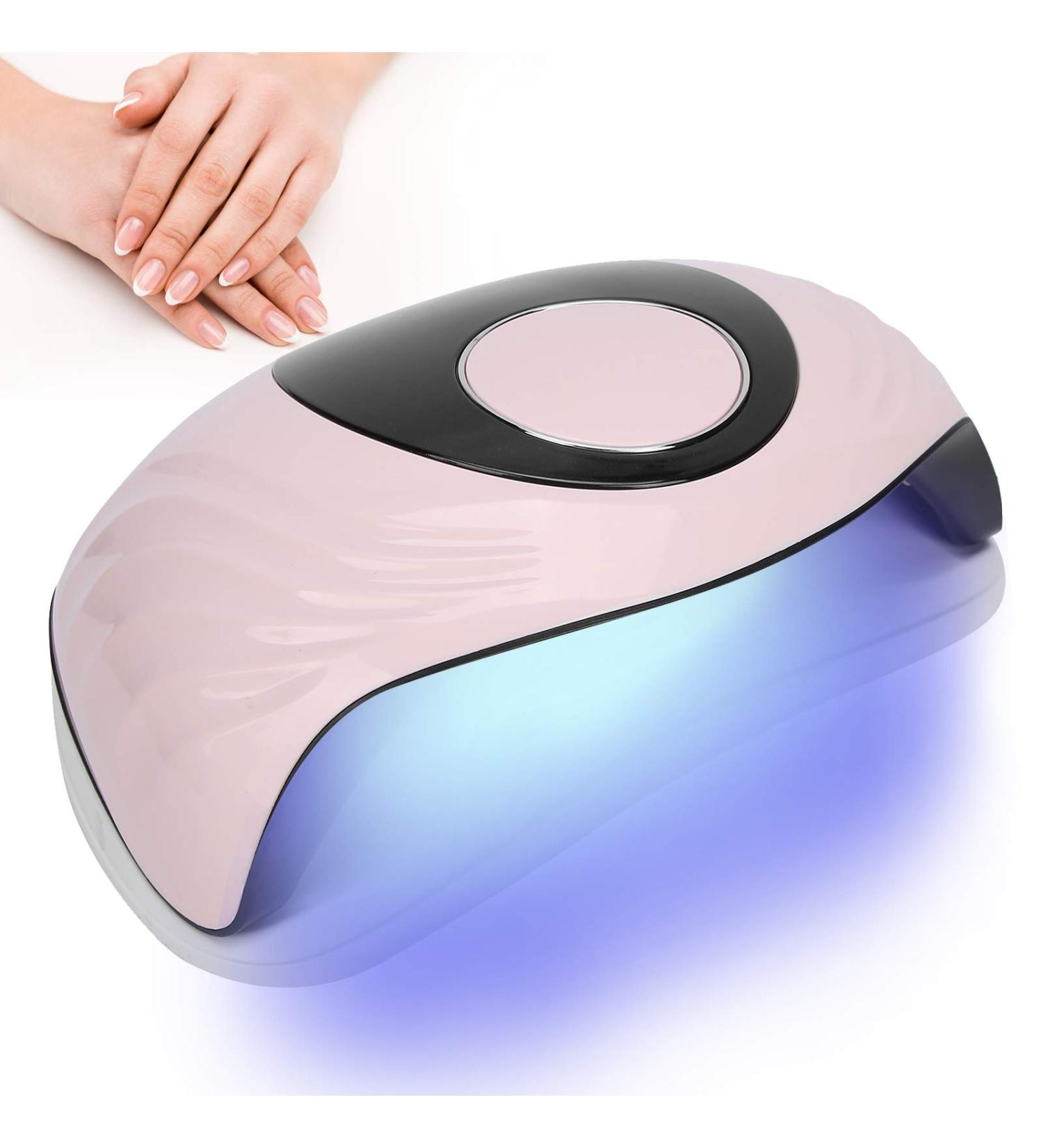120W UV LED Nail Lamp - Quick-Drying Gel Dryer with 4 Timer Settings & Automatic Sensor for Home & Professional Use (EU Plug - Pink) - Buy Online on GoSupps.com