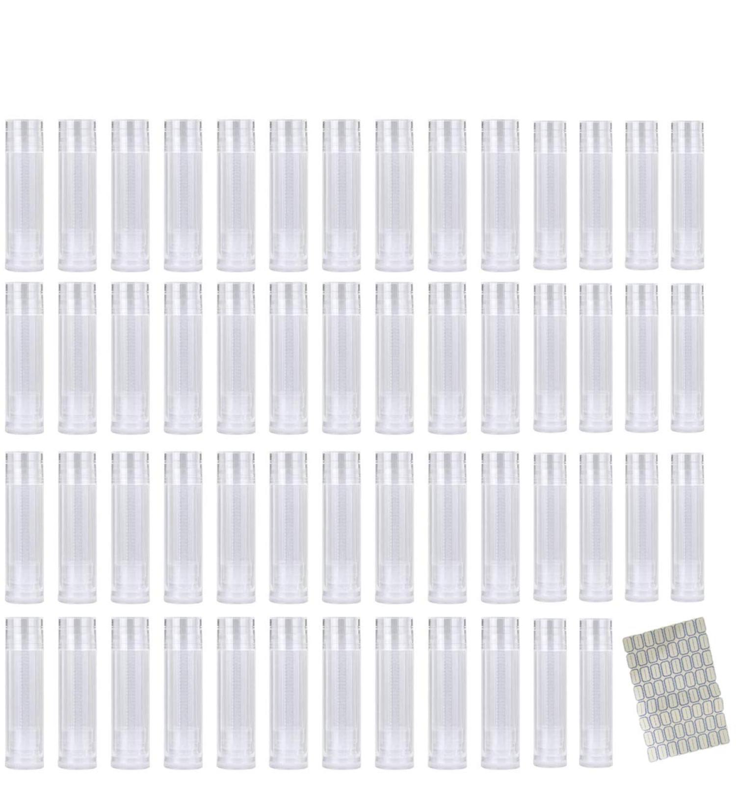 54 Pack Empty Lipstick Tubes - DIY Lip Balm Containers with Caps for Custom Filling - Ideal for Crafting and Beauty Projects - Buy Online on GoSupps.com