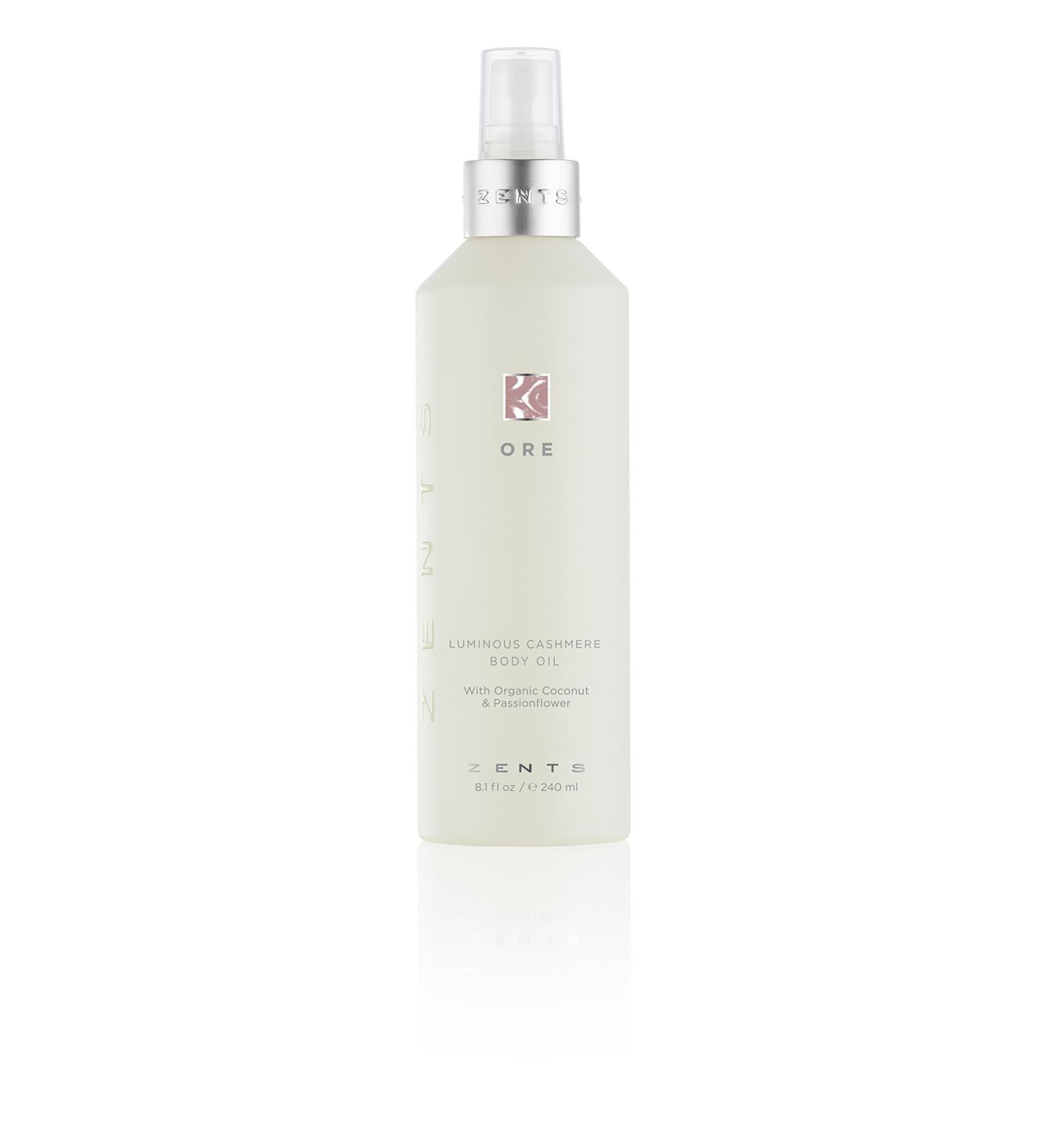 Zents Luminous Cashmere Body Oil 8 fl oz - Soften & Moisturize Skin with Vitamin E & Organic Coconut Oil - Buy Online on GoSupps.com
