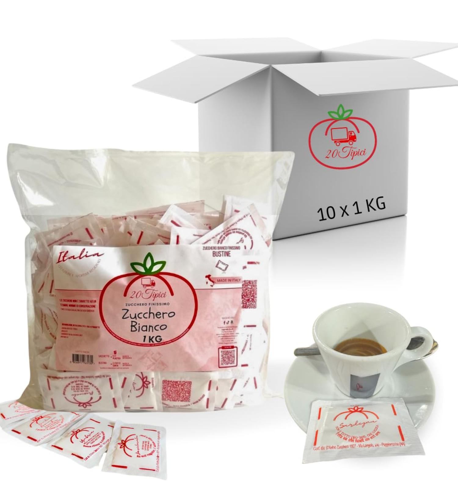 Sugar 10 kg Fine White Single-dose Sachets with Aphorisms & Quotes - Box with 10 Packets of Sugar Bags (Box: 10 kg) - Buy Online on GoSupps.com