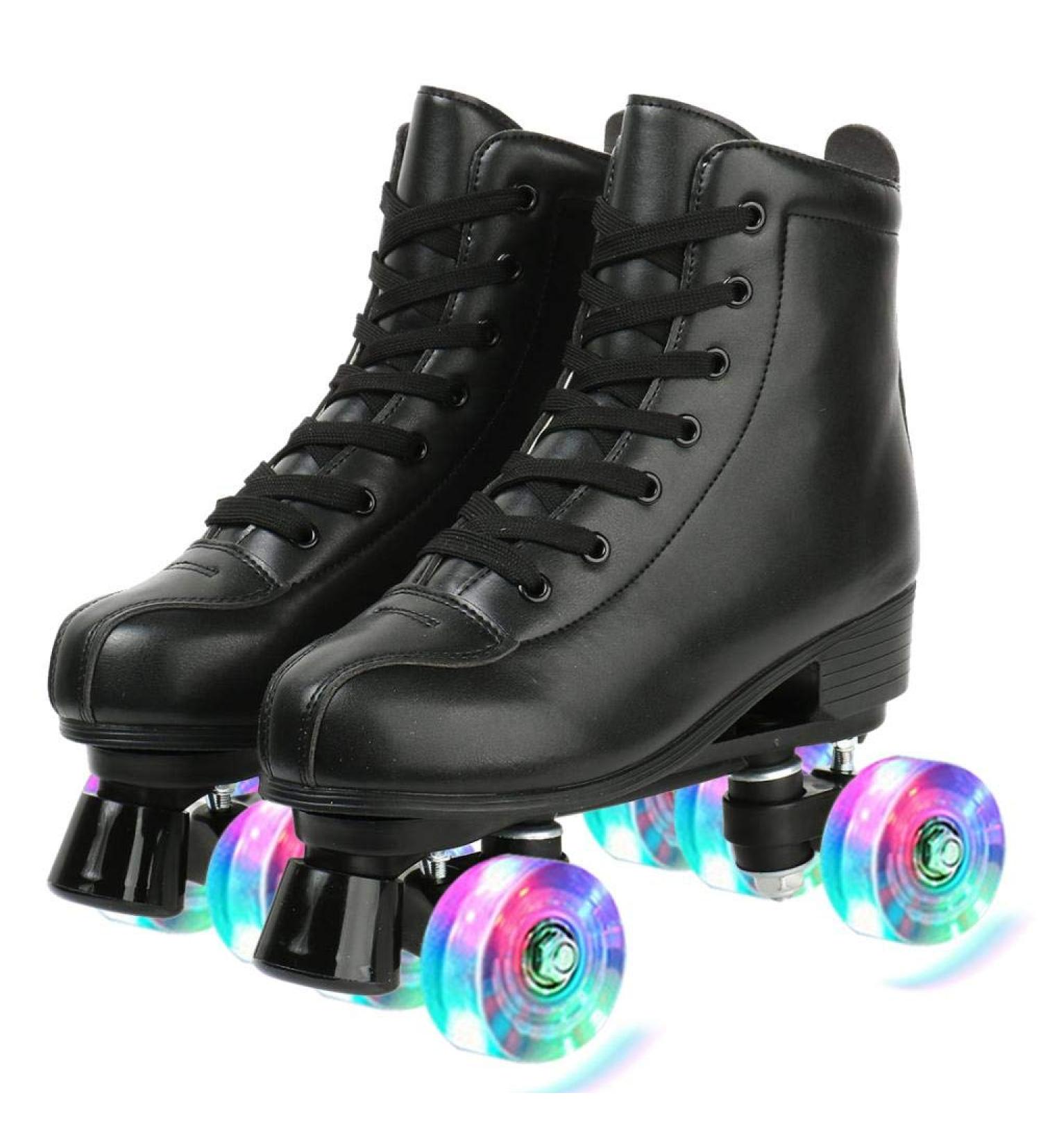 Women's Light Up Roller Skates - Adjustable Double Row Shiny Skates - Flash Wheel - US Women's 8.5/US Men's 7/EU39 - Buy Online on GoSupps.com