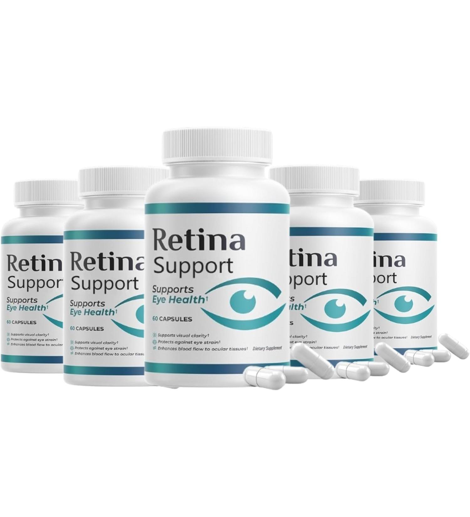 (Pack 5) Retina Capsules - Healthy Retina Supplement Advanced Healthy Ingredients Pro Supplements Pills VisionClear Pills (300 Capsules) - Buy Online on GoSupps.com