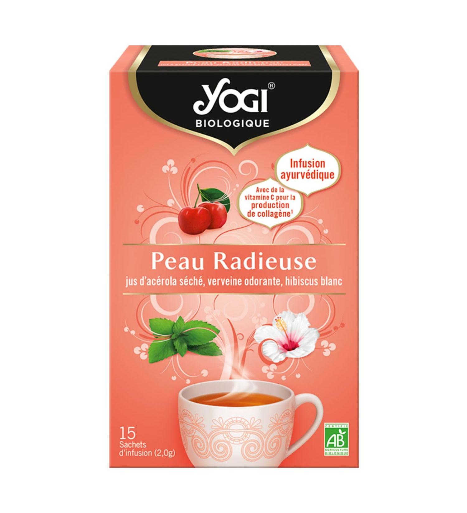 Yogi Organic Radiant Skin 100% Organic Infusion 15 Heat Sealed Sachets without Staples 21.5 g 312216 - Buy Online on GoSupps.com