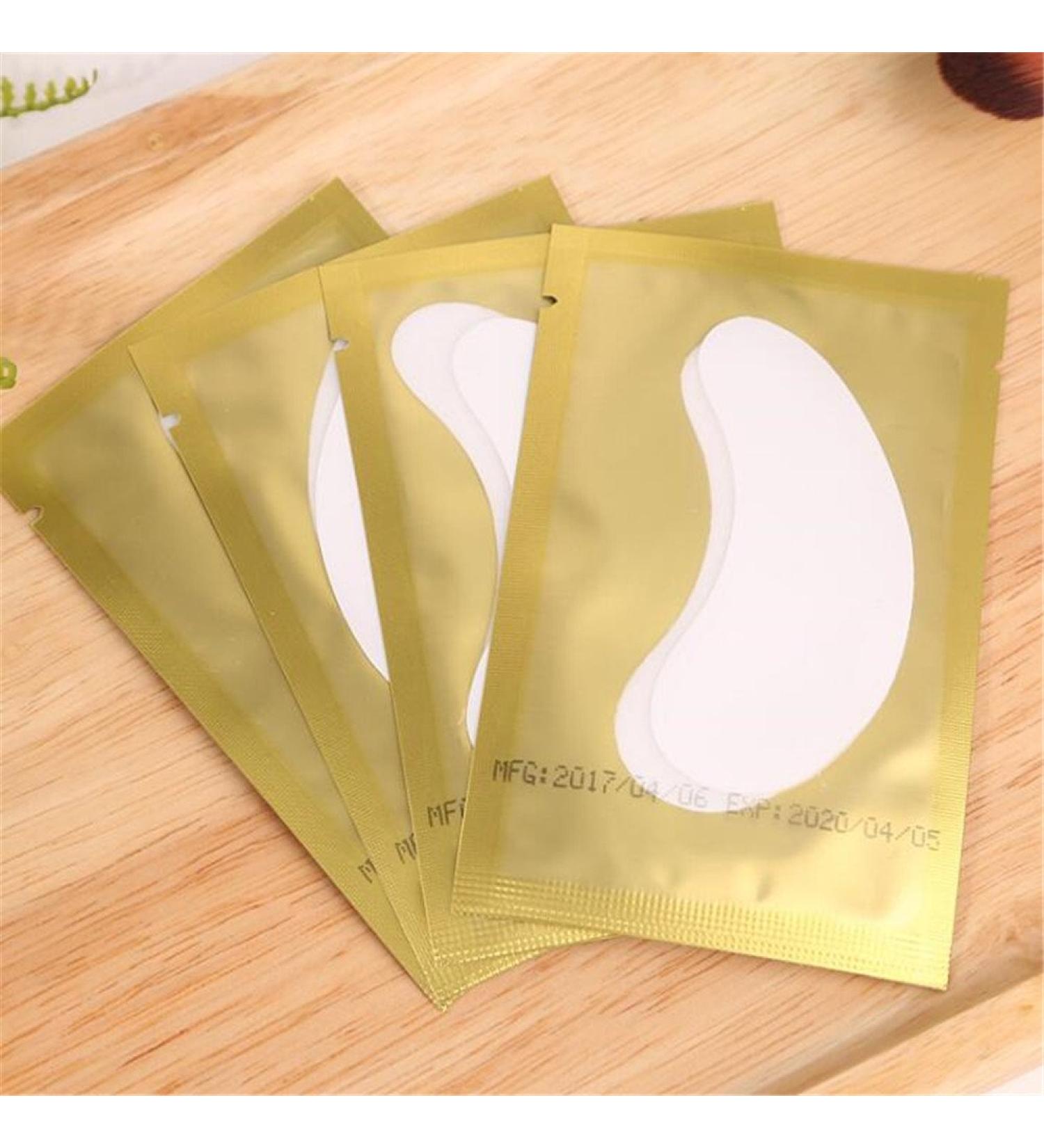 100 Pairs Eye Gel Patches - Lint-Free Under Eye Pads for Lash Extensions (Gold) - Buy Online on GoSupps.com