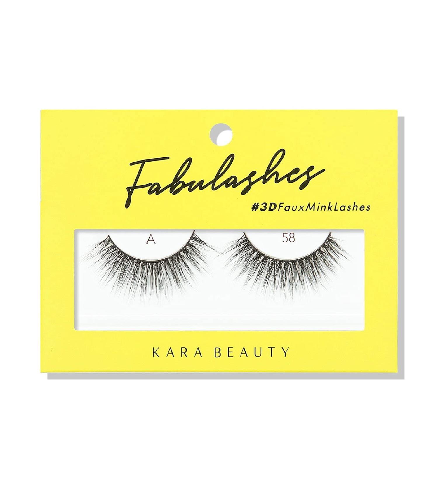 KARA BEAUTY FABULASHES 3D Faux Mink False Eyelashes - Style A58