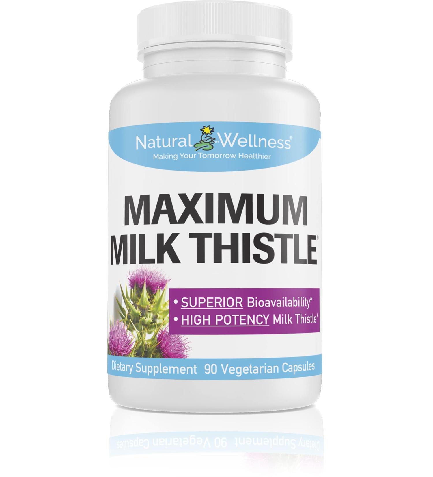 Maximum Milk Thistle 240mg - 90 Caps - Liver Detox Support with Silybin Phytosome - Natural Wellness - Buy Online on GoSupps.com