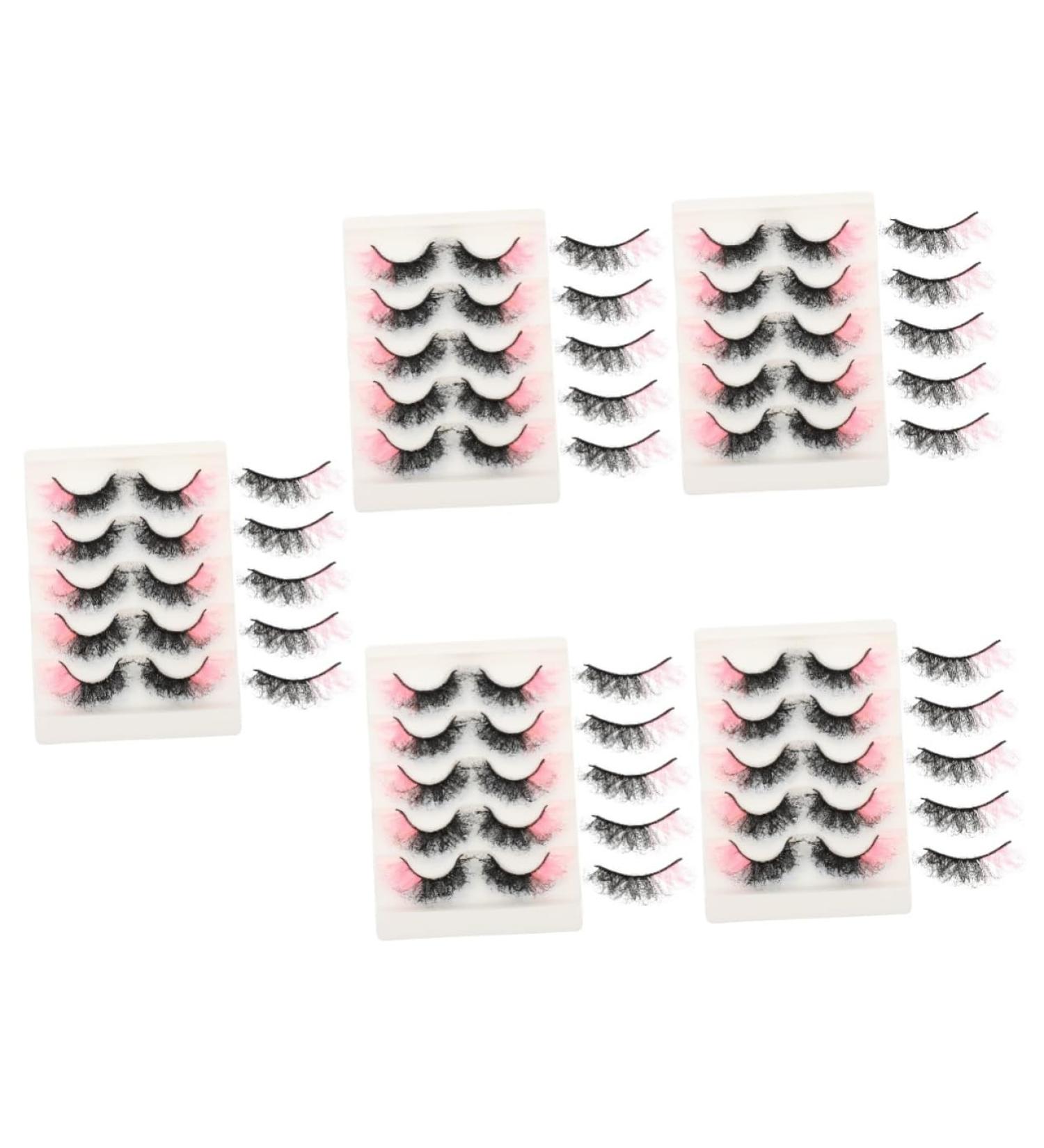 MAGICLULU 25 Pairs Eyelashes Girl Extensions Eyelash Eyes Lashes Diy Fake Lashes False Eye Lashes Short Fake Eye Lashes Fake Lash Strip Lash Book Eyelash Bulk Set Curly Cotton - Buy Online on GoSupps.com