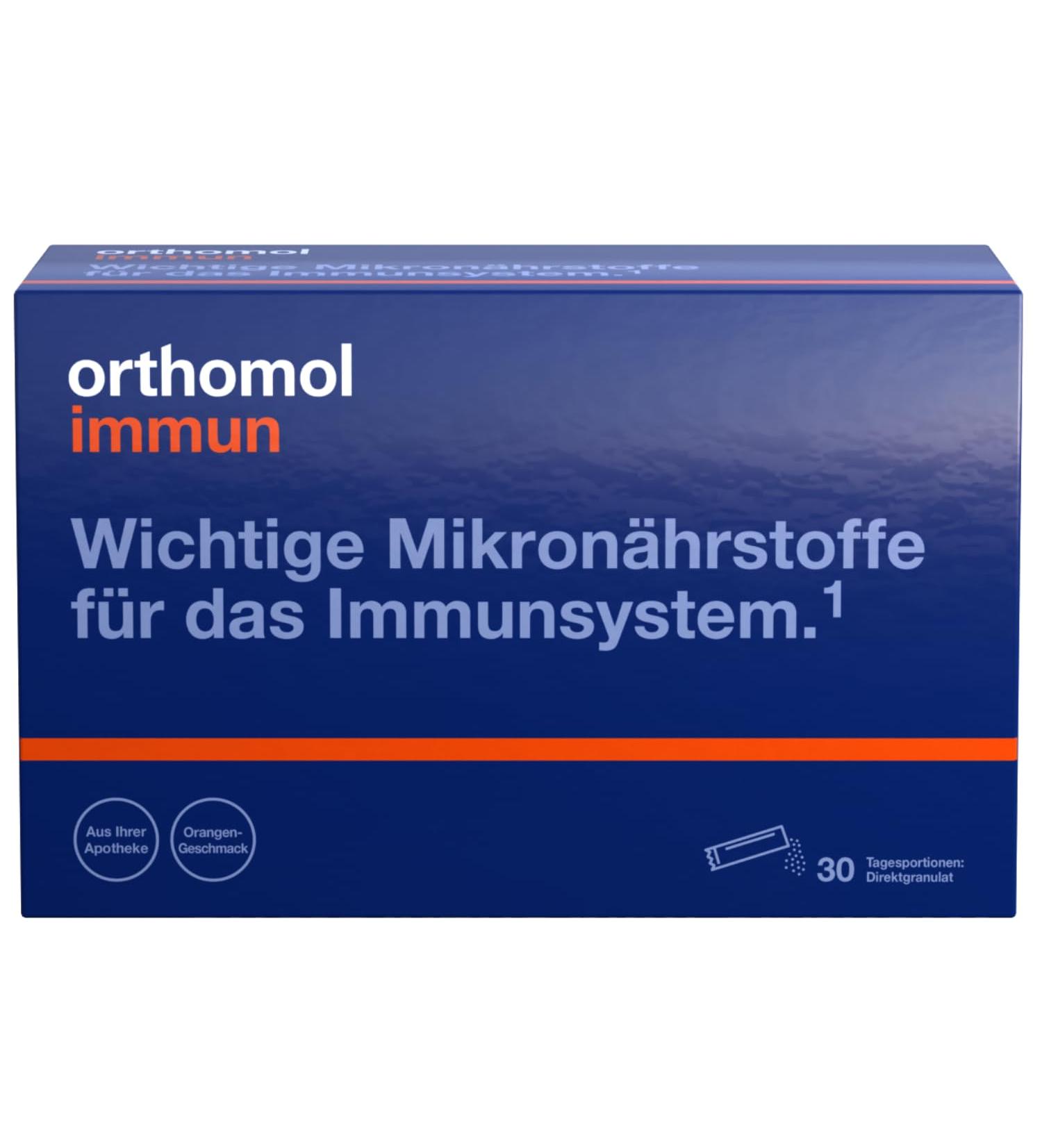  Orthomol orthomol immun Orange Direct Granules Portion Sachets 30 pcs - Buy Online on GoSupps.com