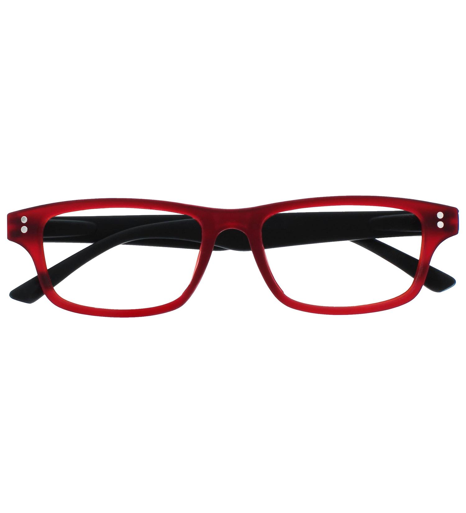 UV Reader Rubberized Glasses for Myopia - Red & Black -2.00 Diopters | International Shipping - Buy Online on GoSupps.com