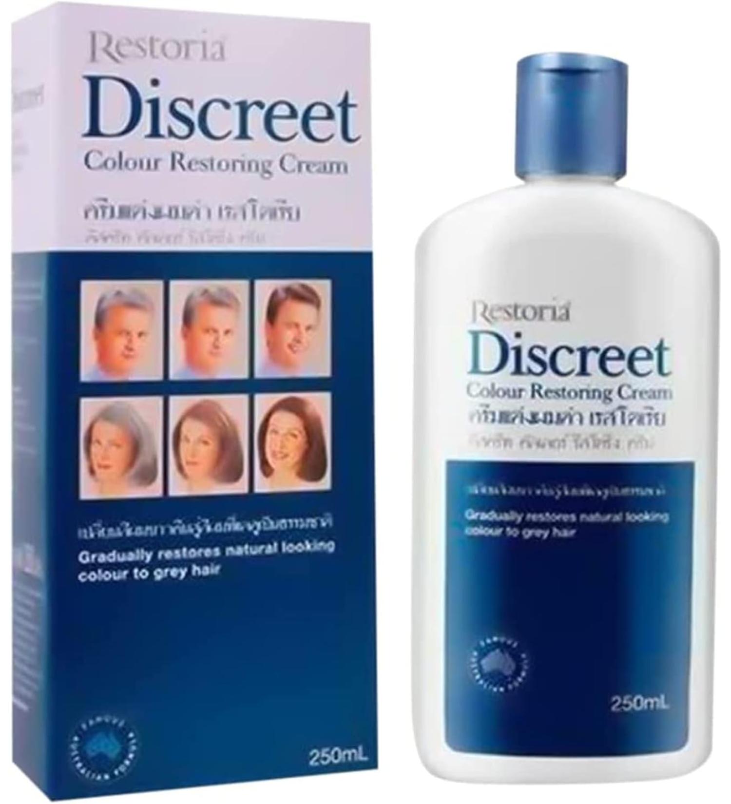 Restoria Discreet Colour Restoring Cream - 8.45 Fl.Oz. | Restore Hair Colour Naturally - Buy Online on GoSupps.com