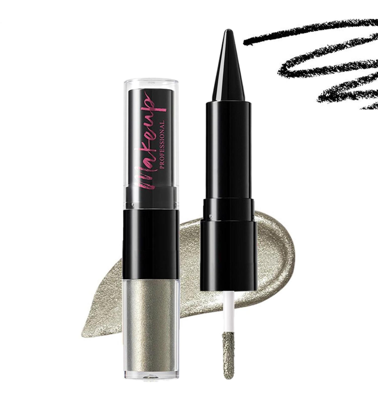  G n rique Narcescent Glitter Eyeliner - Dual Head Black Eyeliner Easy to Smudge Waterproof Combination Makeup Long-Lasting Shiny Eye Makeup Beauty Makeup for a - Buy Online on GoSupps.com