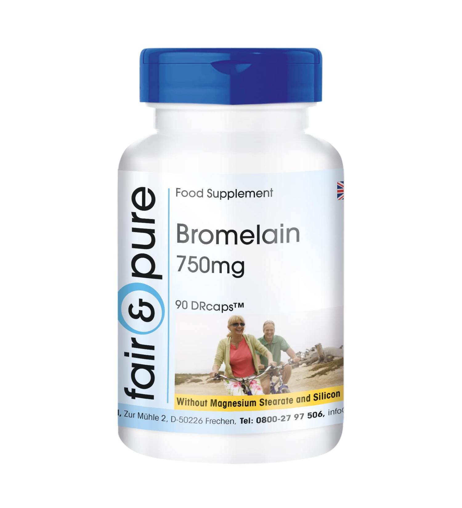 Fair & Pure Bromelain Capsules 750mg - Vegan - 90 Capsules - Buy Online on GoSupps.com
