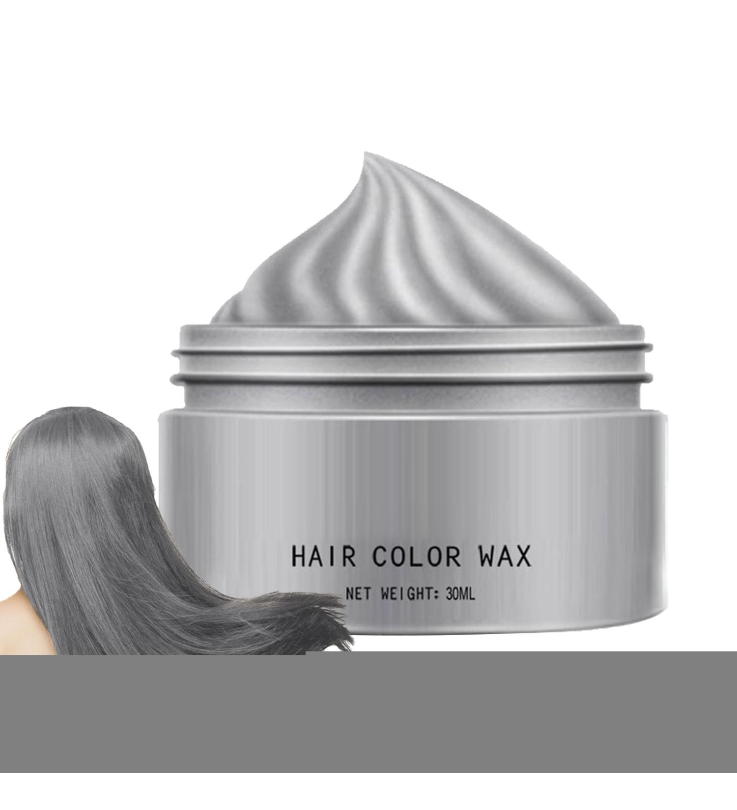 ETUCYNG Hair Color Wax 30ml Temporary Color WaxWashable Styling Cream for Everyone Party Cosplay Halloween Gray F - Buy Online on GoSupps.com