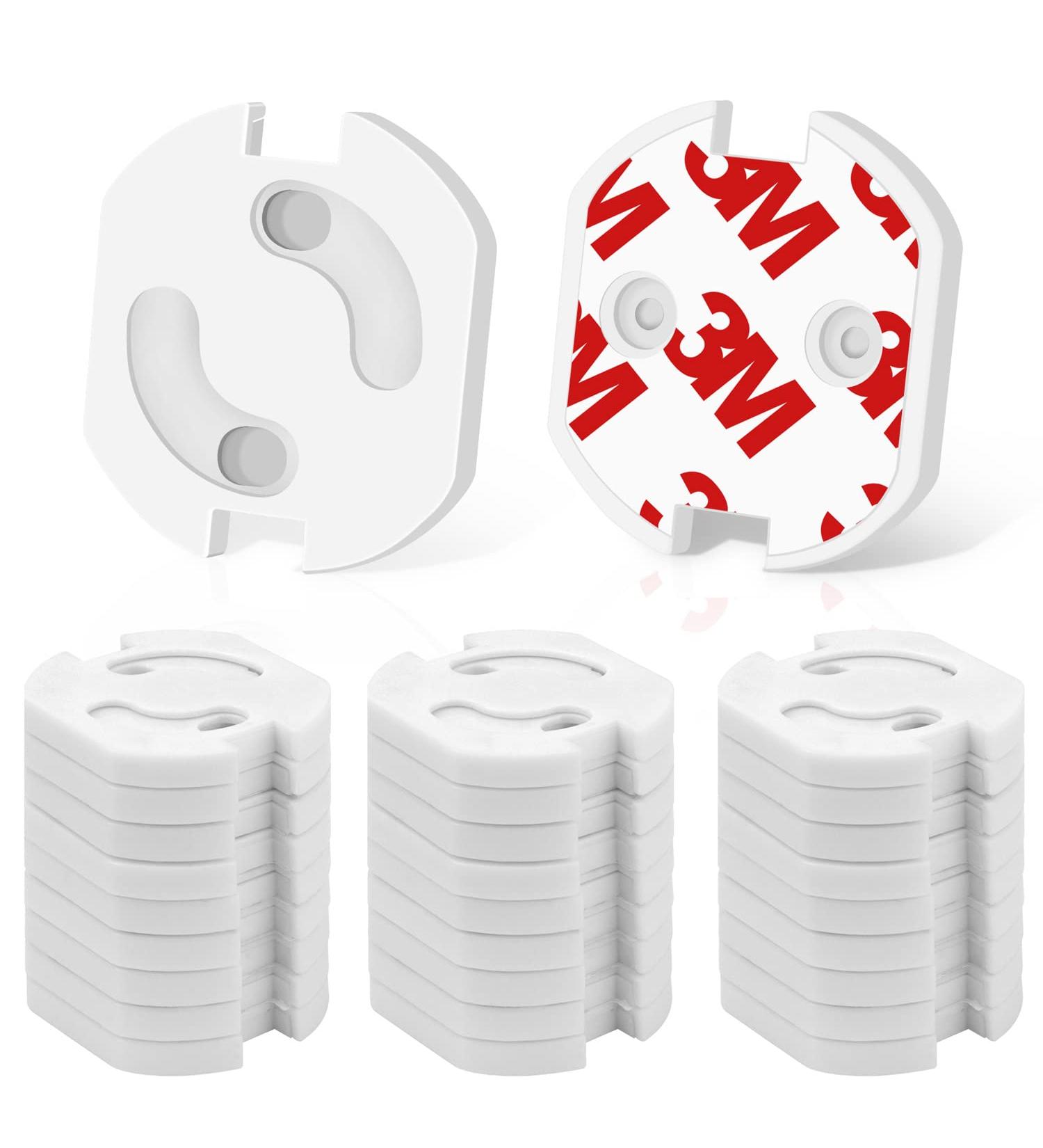 Kimsky Child Safety Sockets - 30-Piece Set with Rotary Mechanics & Adhesive Tape | Baby & Kids Socket Protection - Buy Online on GoSupps.com