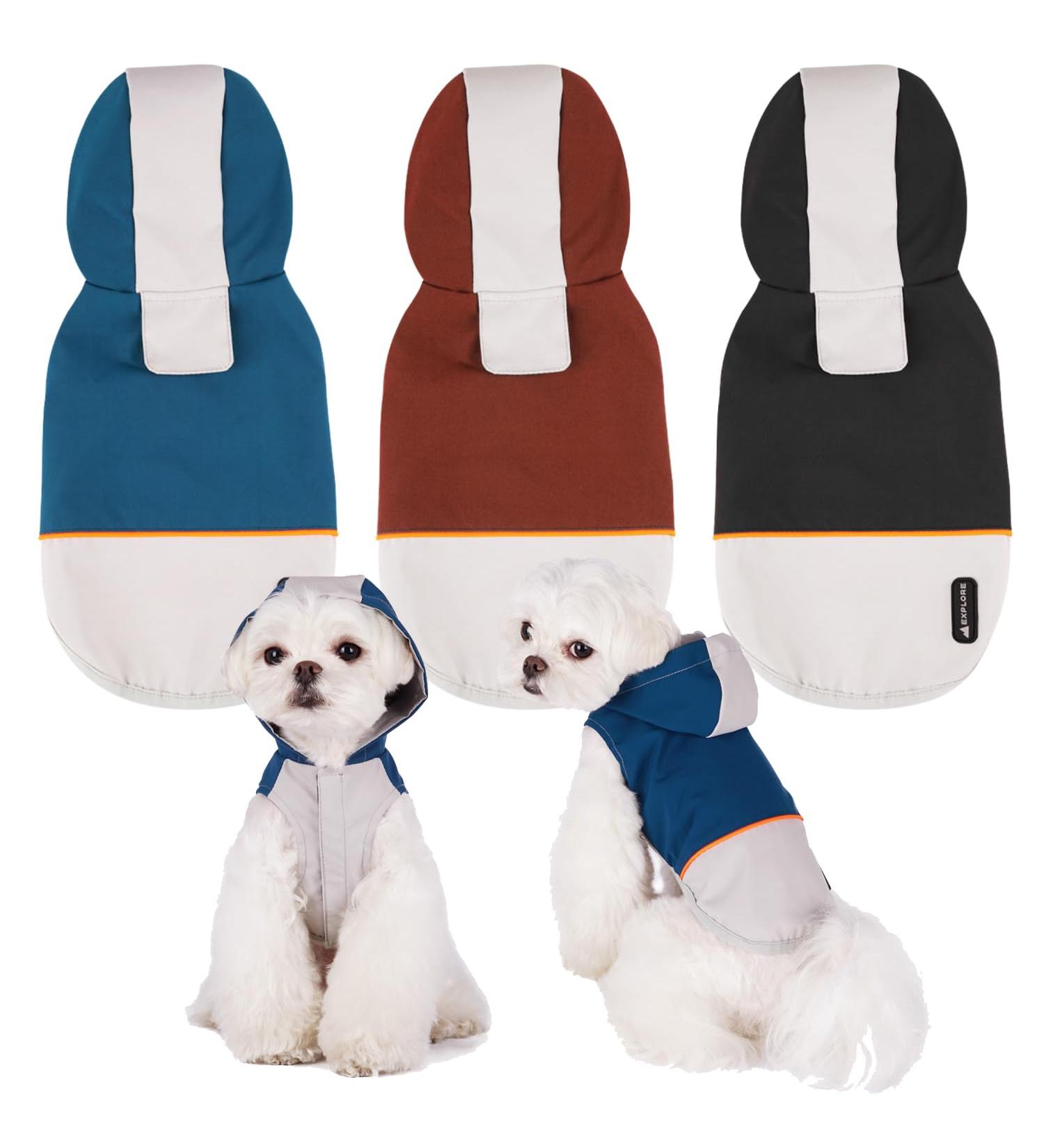 BPS Buena Pet Shop Waterproof Rain Jacket for Dogs - Hooded Durable 100% Polyester Sizes Small to 8XL Red - BPS-16192RJ - Buy Online on GoSupps.com