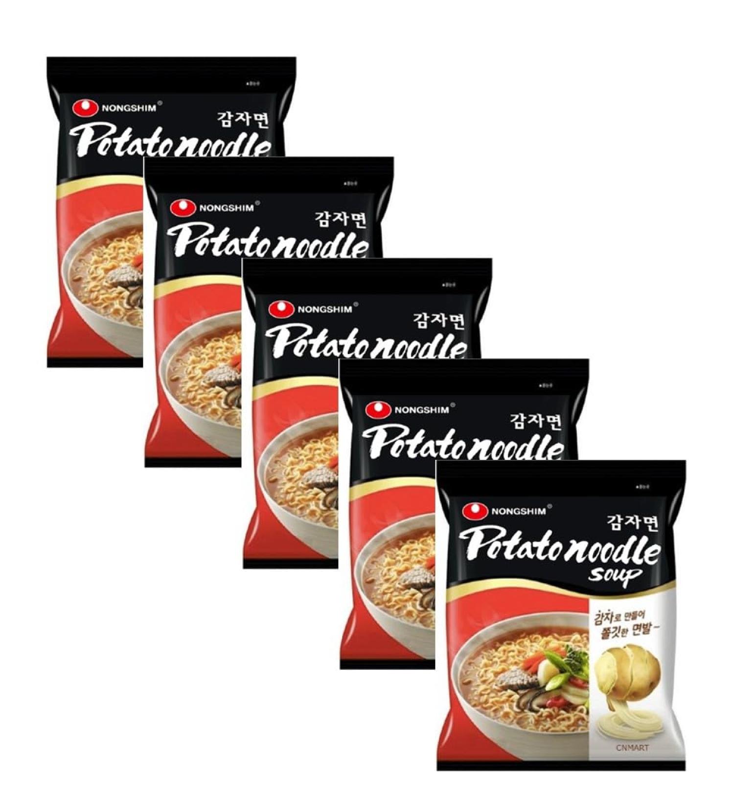 Nongshim Potato Ramyun Instant Ramen Noodle Soup 100g (Pack of 5) by CNMART - Buy Online on GoSupps.com