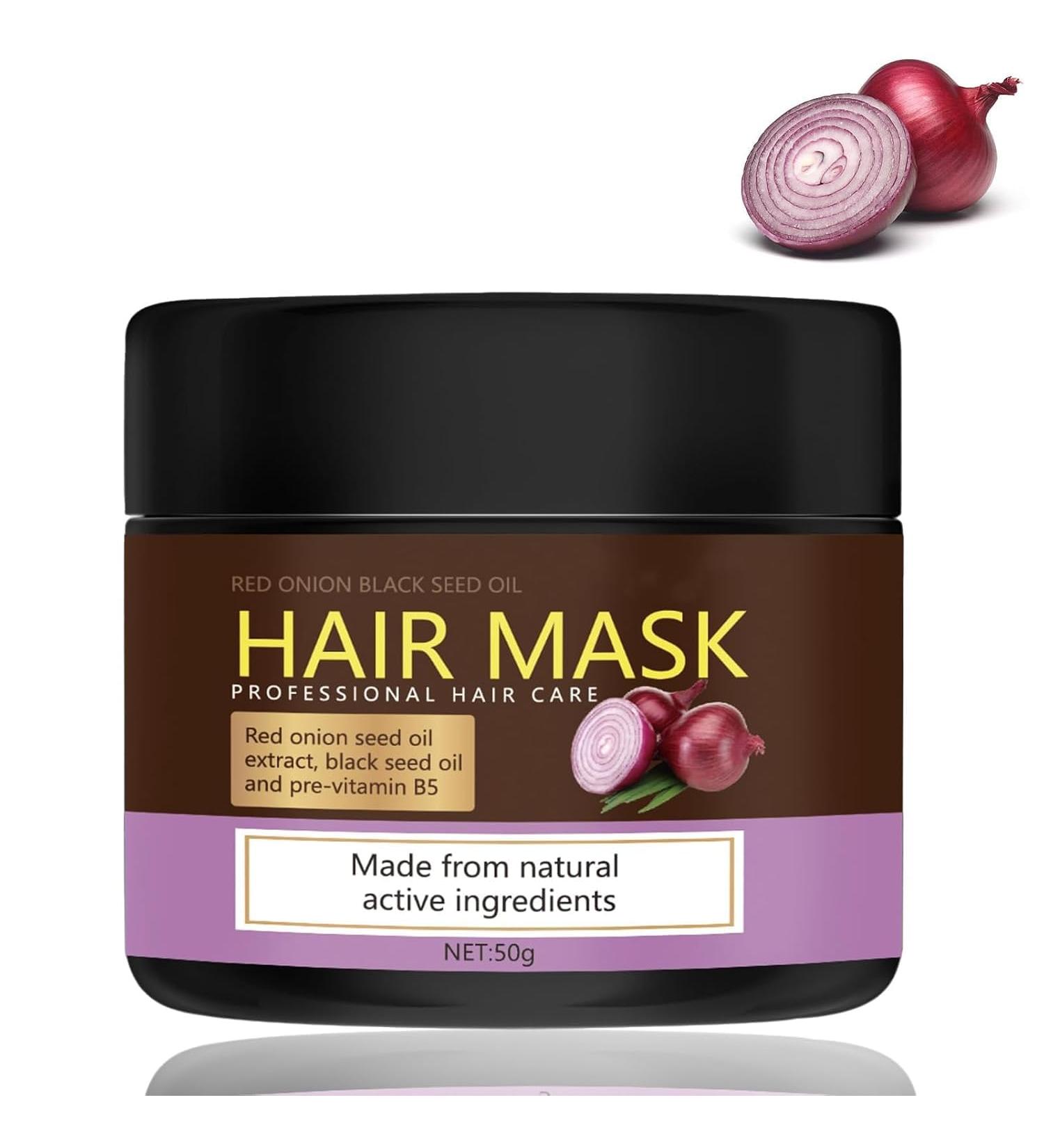 LHQLS Red Onion Hair Mask Onion Hair Mask Deep Conditioning Hair Mask Red Onion Full Repair Hair Mask Healthy Hair - Buy Online on GoSupps.com