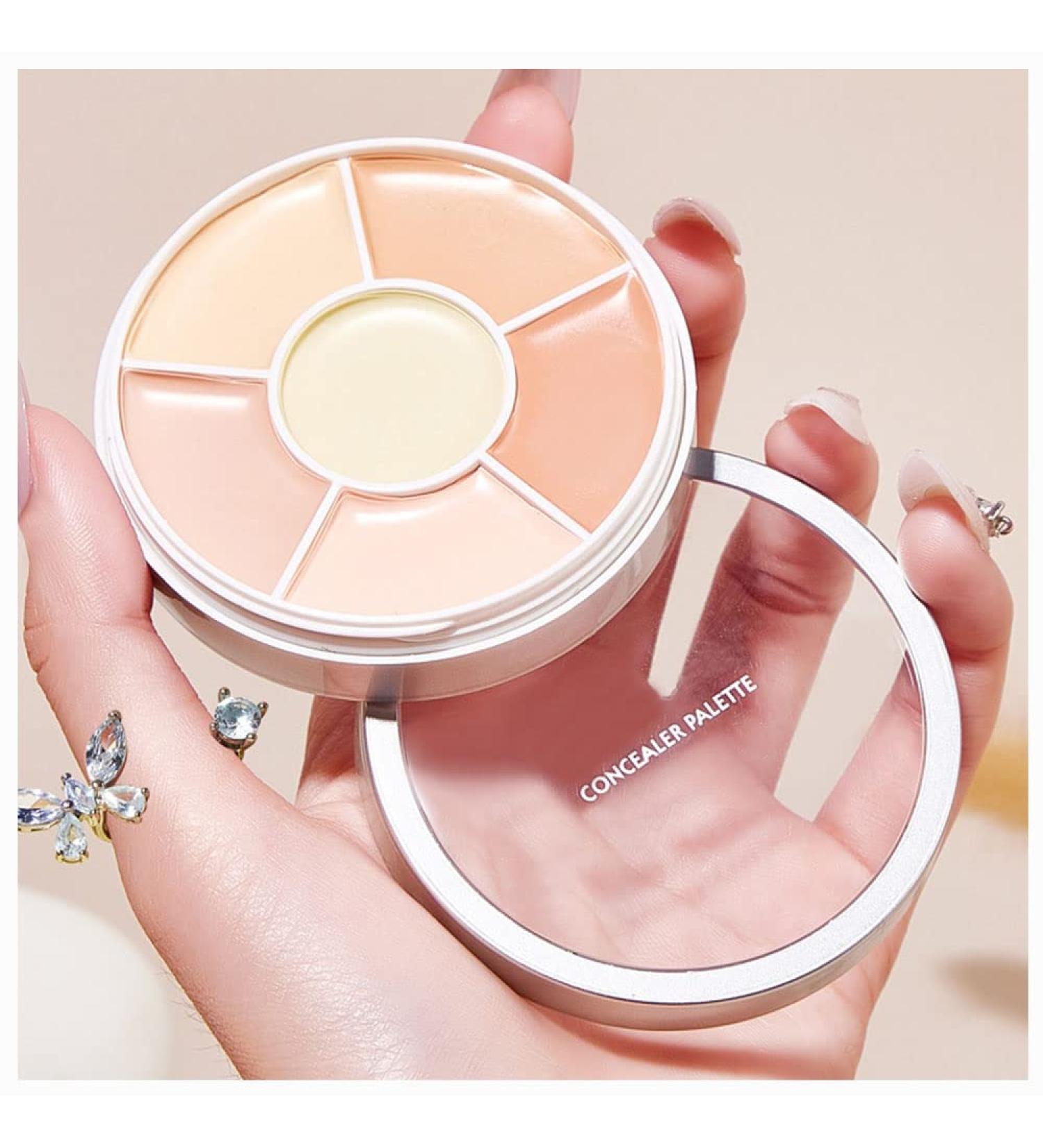 Evpct 6 Colors Corrector Cream Concealer Palette for Mature Skin, Pink under Eye Concealer Kit for Dark Circles and Puffiness - 0.32 Ounce (Pack of 1) - Buy Online on GoSupps.com
