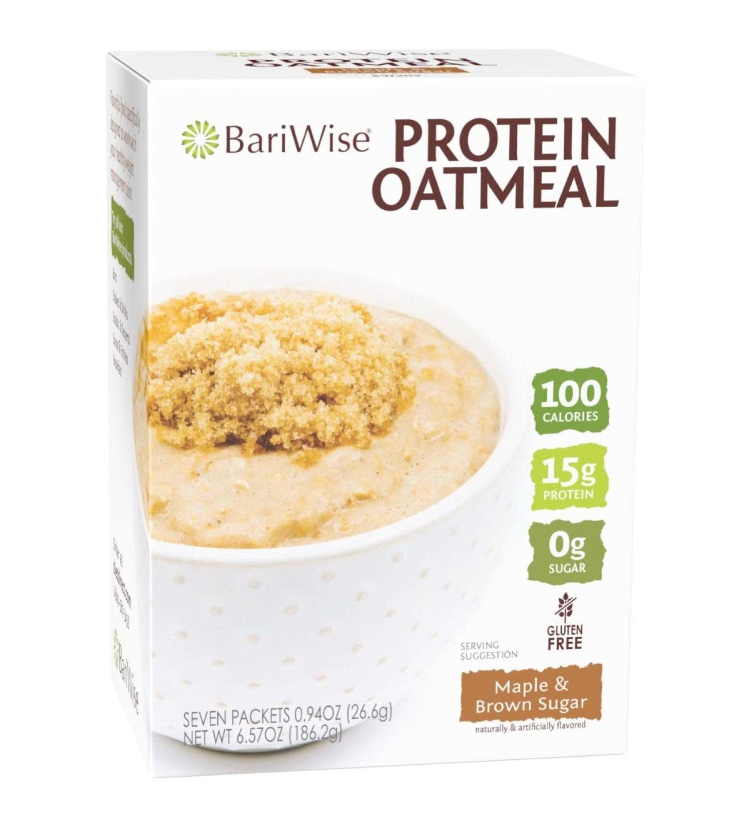 BariWise Protein Oatmeal Maple & Brown Sugar - Low Carb, Low Calorie Breakfast Option (Pack of 7) - Buy Online on GoSupps.com