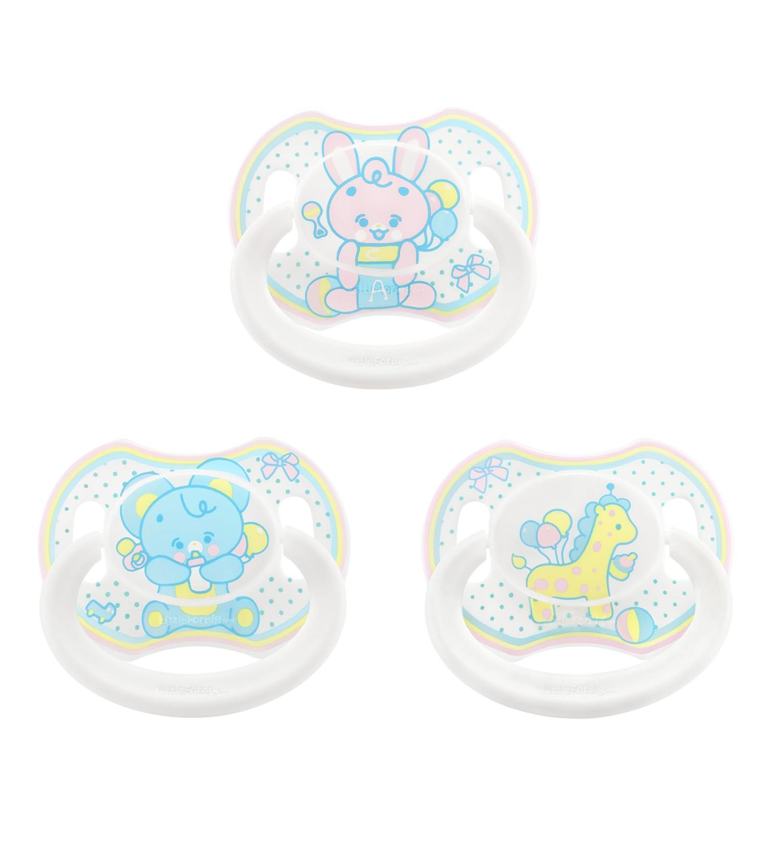 Littleforbig Generation II Large Suction Shield Pacifier Set - Adult Size Baby Parade Pattern (3-Pack) | International Shipping Available - Buy Online on GoSupps.com