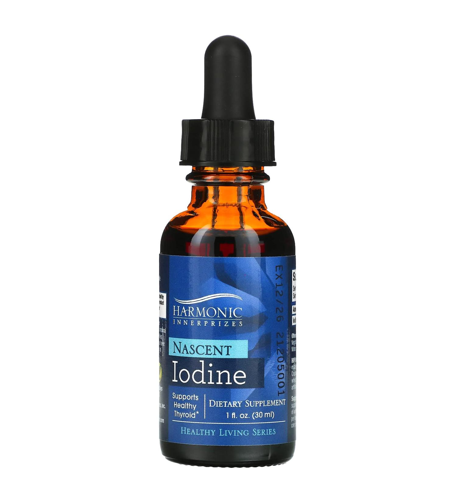 Nascent Iodine 1 fl oz (30 ml) by Harmonic Innerprizes - Buy Online on GoSupps.com