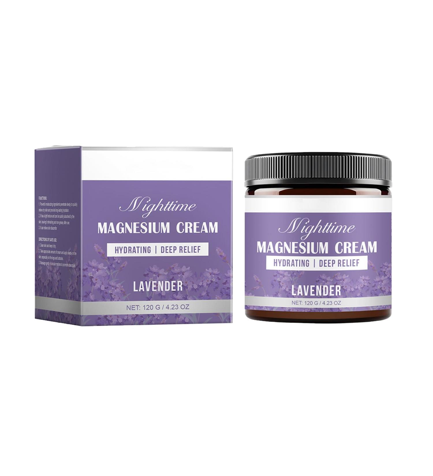 Cr me de Magn sium Lavande Lotion claircissante pour une peau plus claire offrant absorption rapide et soutien apaisant musculaire 120 ml de confort et de luminosit  - Buy Online on GoSupps.com