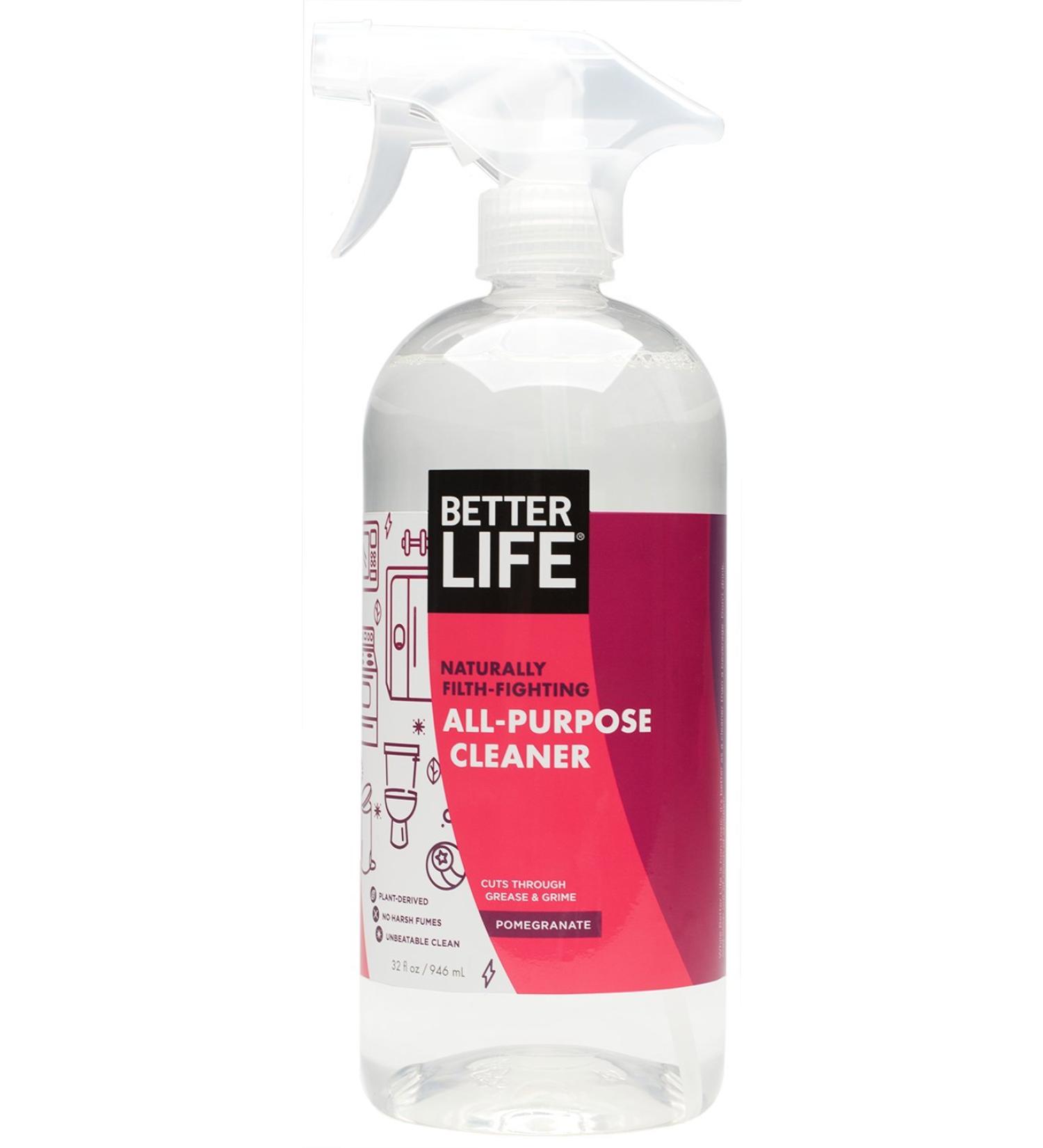 Better Life All-Purpose Cleaner - Pomegranate, 32 Fl Oz | Eco-friendly Multi-Surface Cleaner - Buy Online on GoSupps.com