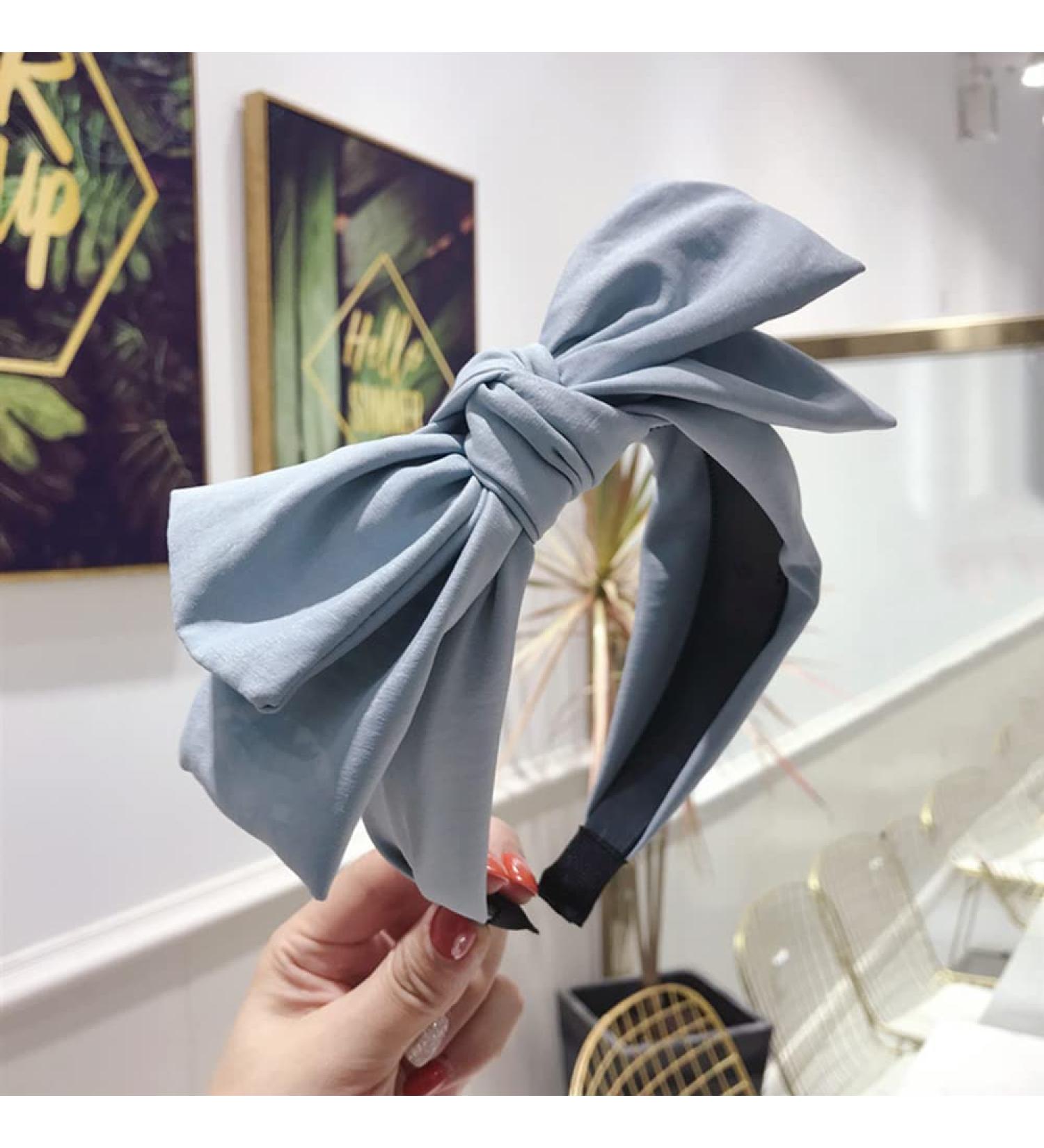 Wiwpar Knotted Bow Headband for Women - Fashionable Solid Blue Hair Accessory - Buy Online on GoSupps.com