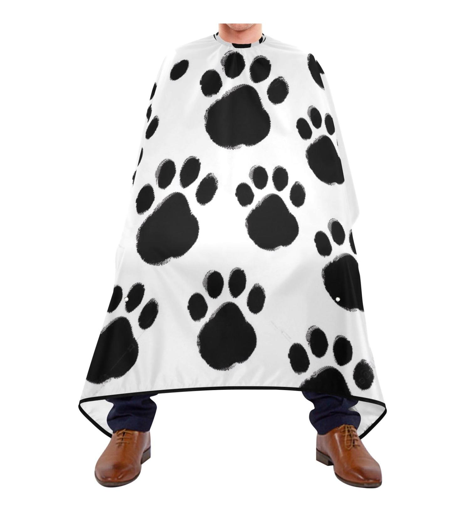 Waterproof Barber Cape - Dog's Paw & Cheetah Haircut Bib for Men & Women | Unisex Hair Cutting Cape - Buy Online on GoSupps.com