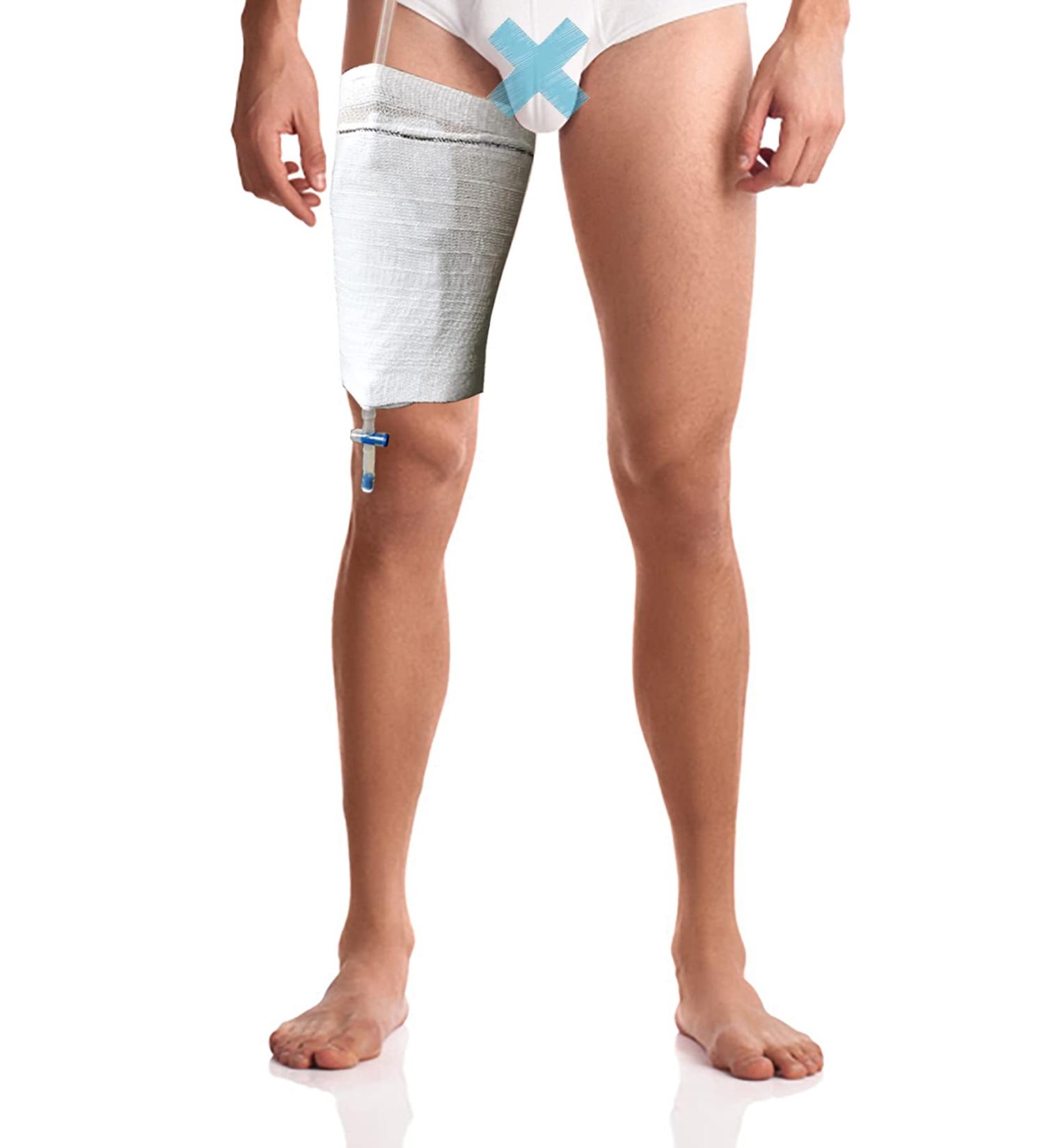 Secure Urine Leg Bag Holder - Washable & Comfortable Incontinence Sleeve | Health Care Solutions (Large - Buy Online on GoSupps.com