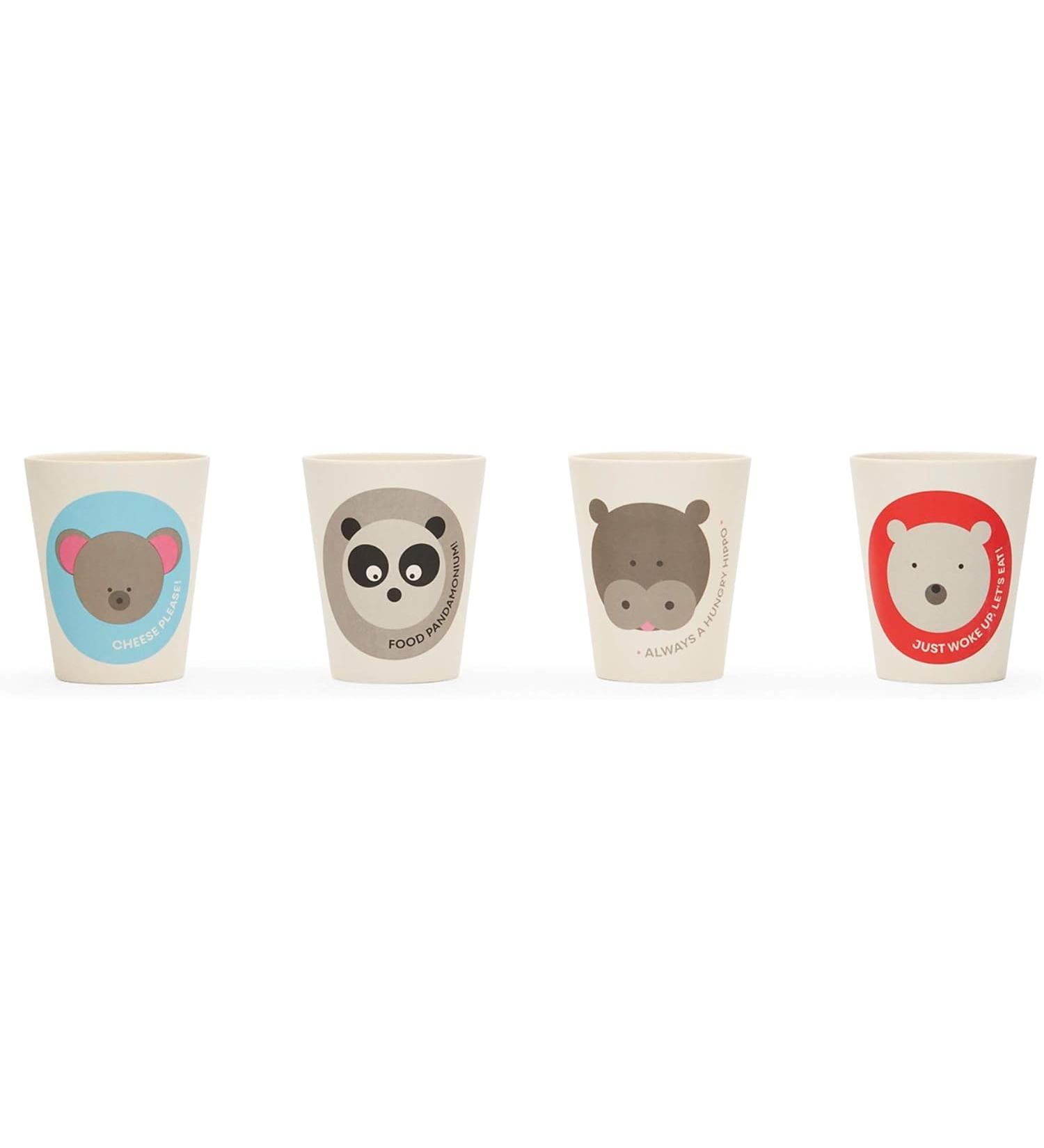 Red Rover Bamboo Animal Kids Drinking Cups - Pack of 4 - 8 Oz. - Buy Online on GoSupps.com