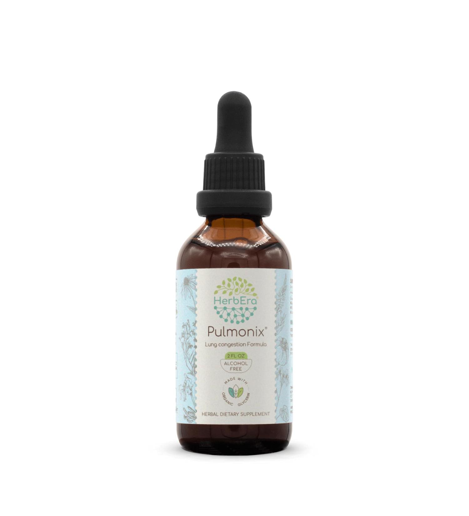 HerbEra Pulmonix B60 Alcohol-Free Extract, Concentrated Liquid Drops Astragalus Root, Red Sage Leaf, Garlic Bulb, Echinacea Root, Lobelia Herb. Wildcrafted: Umckaloabo Root. Lung Congestion 2 Oz 2 Fl Oz (Pack of 1) - Buy Online on GoSupps.com