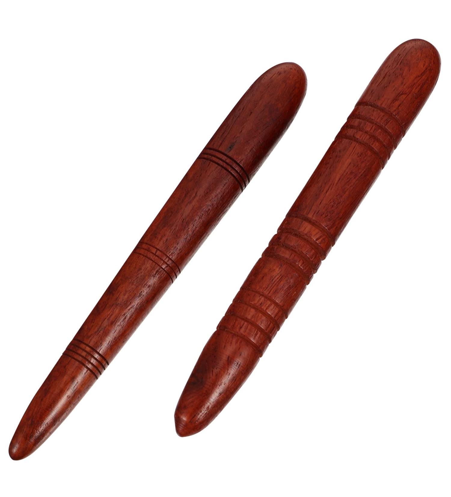 EXCEART 2 Pack Wooden Massager Stick | Portable Face Back & Feet Massage Tool (Style 1) - International Shipping Available - Buy Online on GoSupps.com