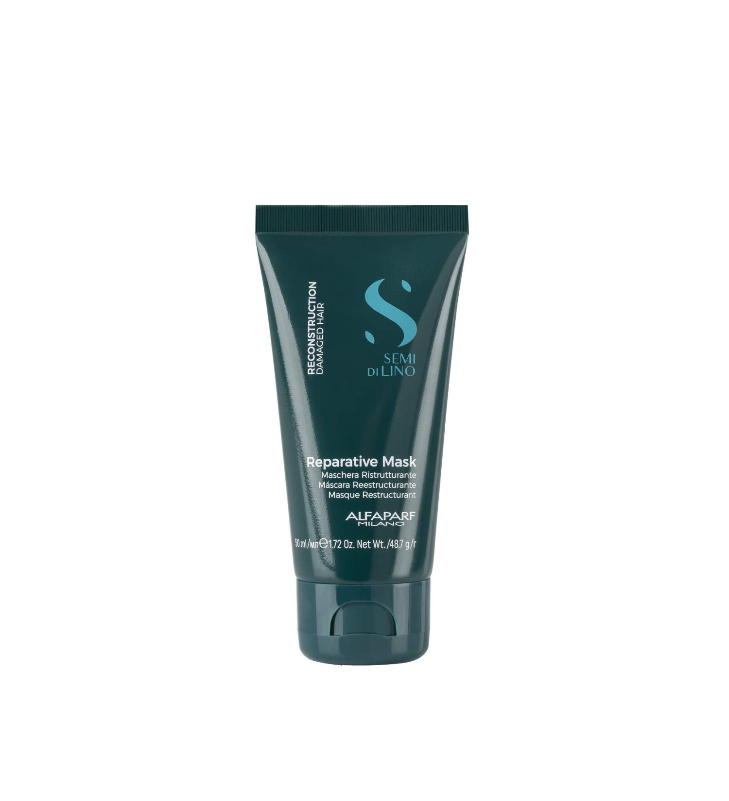 Alfaparf Milano Semi Di Lino Travel Size Mask 1.72 oz - Reparative Treatment for Damaged Hair - Buy Online on GoSupps.com