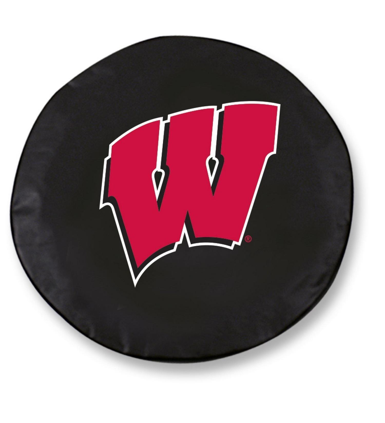 NCAA Wisconsin Badgers Tire Cover Black - 32.25 x 12 inches - Buy Online on GoSupps.com