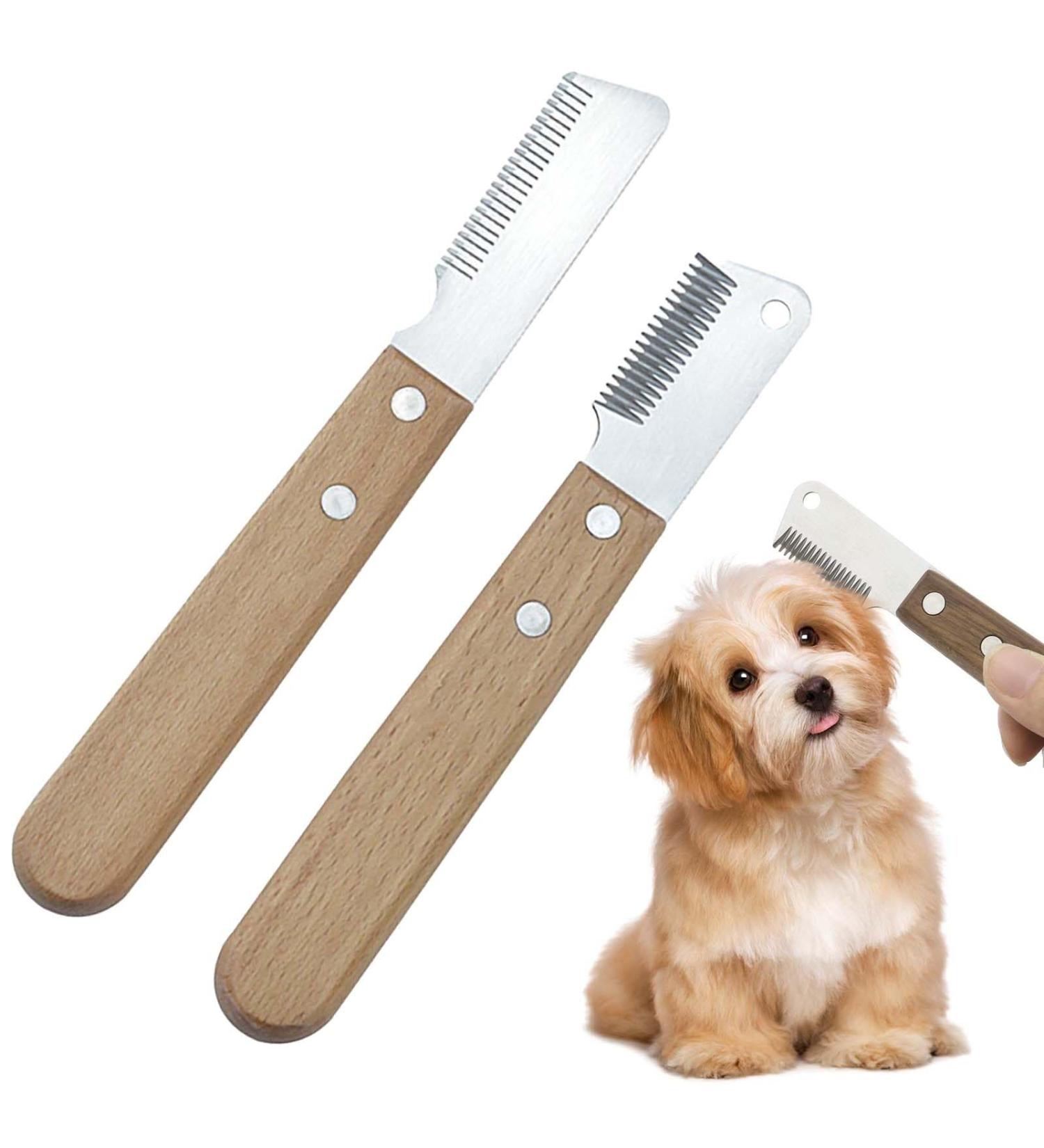 Professional Trimmeters Set for Dogs & Cats - Stainless Steel Fine & Medium Tooth Care Kit - Buy Online on GoSupps.com