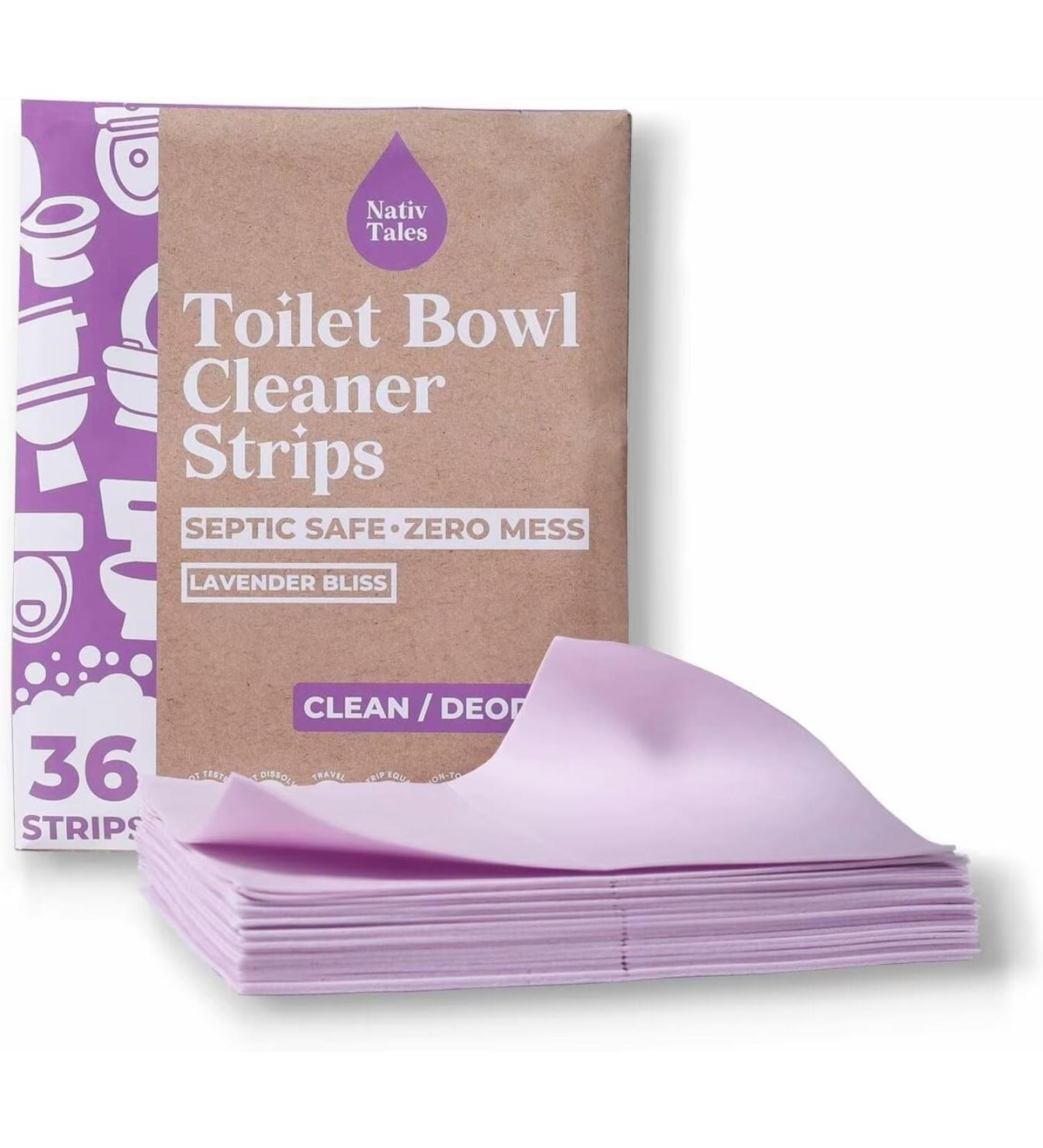 Septic Safe Toilet Bowl Cleaner Sheets | 36 Eco-Friendly Strips for Apartments Dorms & RVs - No Plastic No Bleach - Buy Online on GoSupps.com