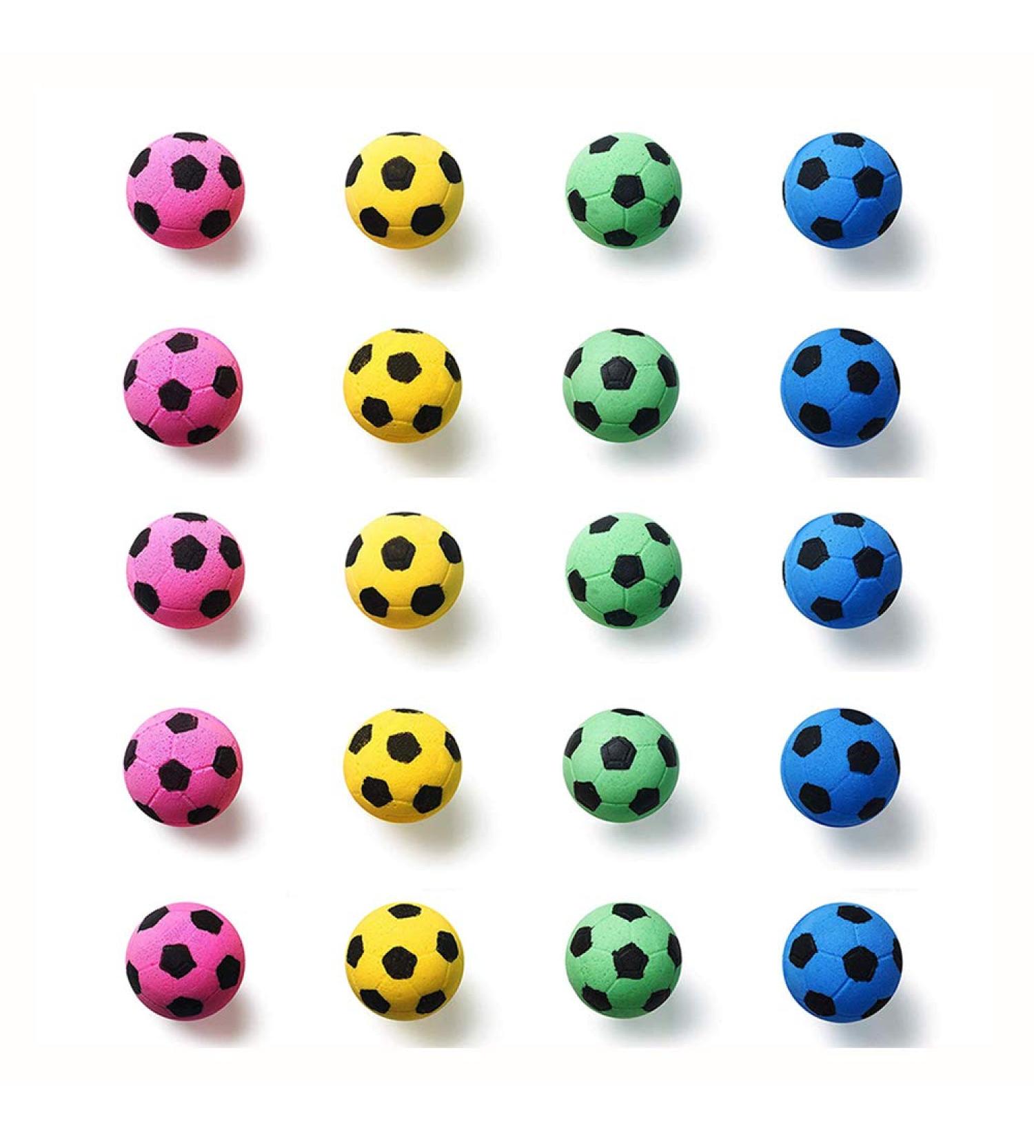 Cat Toys EYLEER Pet Cat Kitten Foam Sponge Soccer Balls Cat Kitten Toys Interactive Bulk for Kitten Cat Playing - Pack of 20 Assorted Color - Buy Online on GoSupps.com