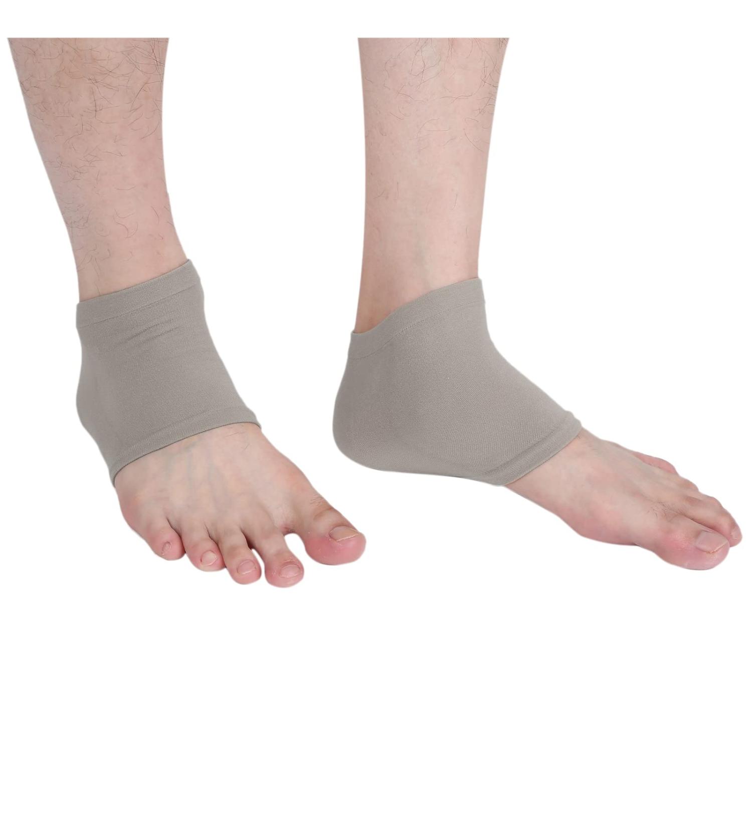 Angrek Heel Socks - 2 Pack Elastic Gel Moisture Socks | Breathable Toeless Spa Socks for Cracked Heels - Buy Online on GoSupps.com
